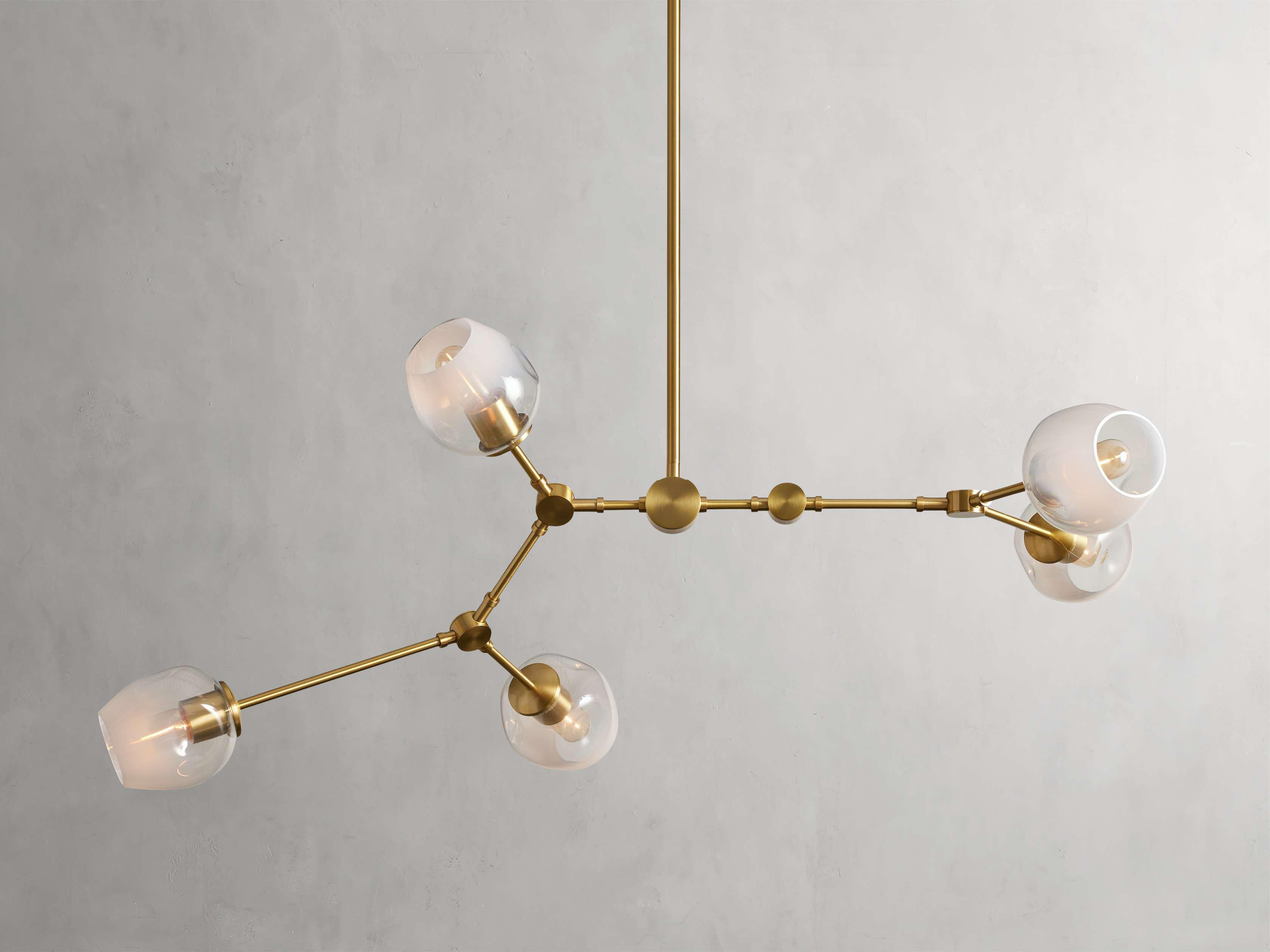 Covington Horizontal White Globe Branching Bubble Chandelier