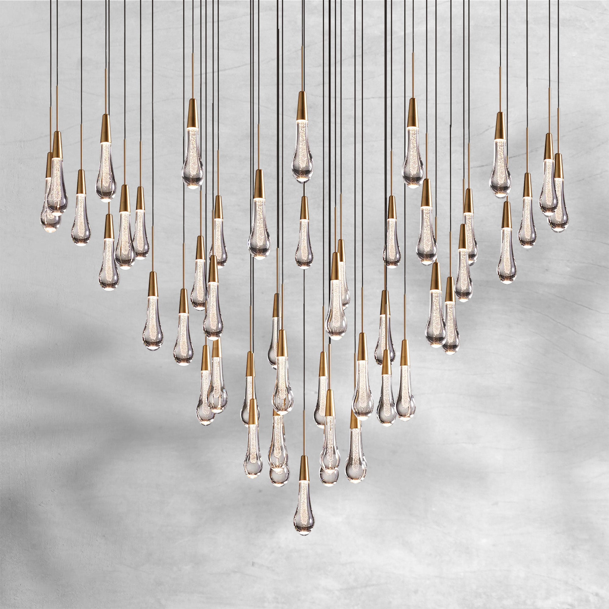 Soltaire Round Chandelier 58"W