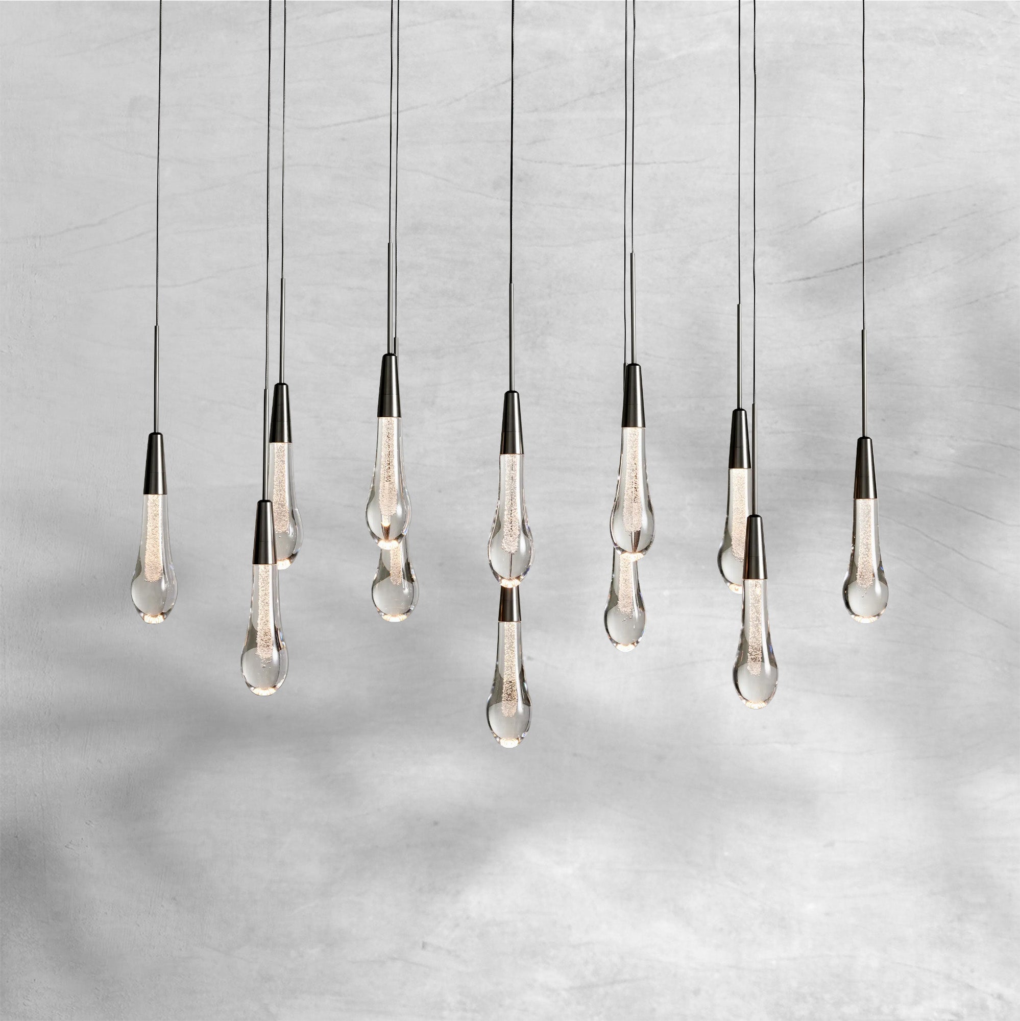 Soltaire Linear Chandelier 37"50"70"
