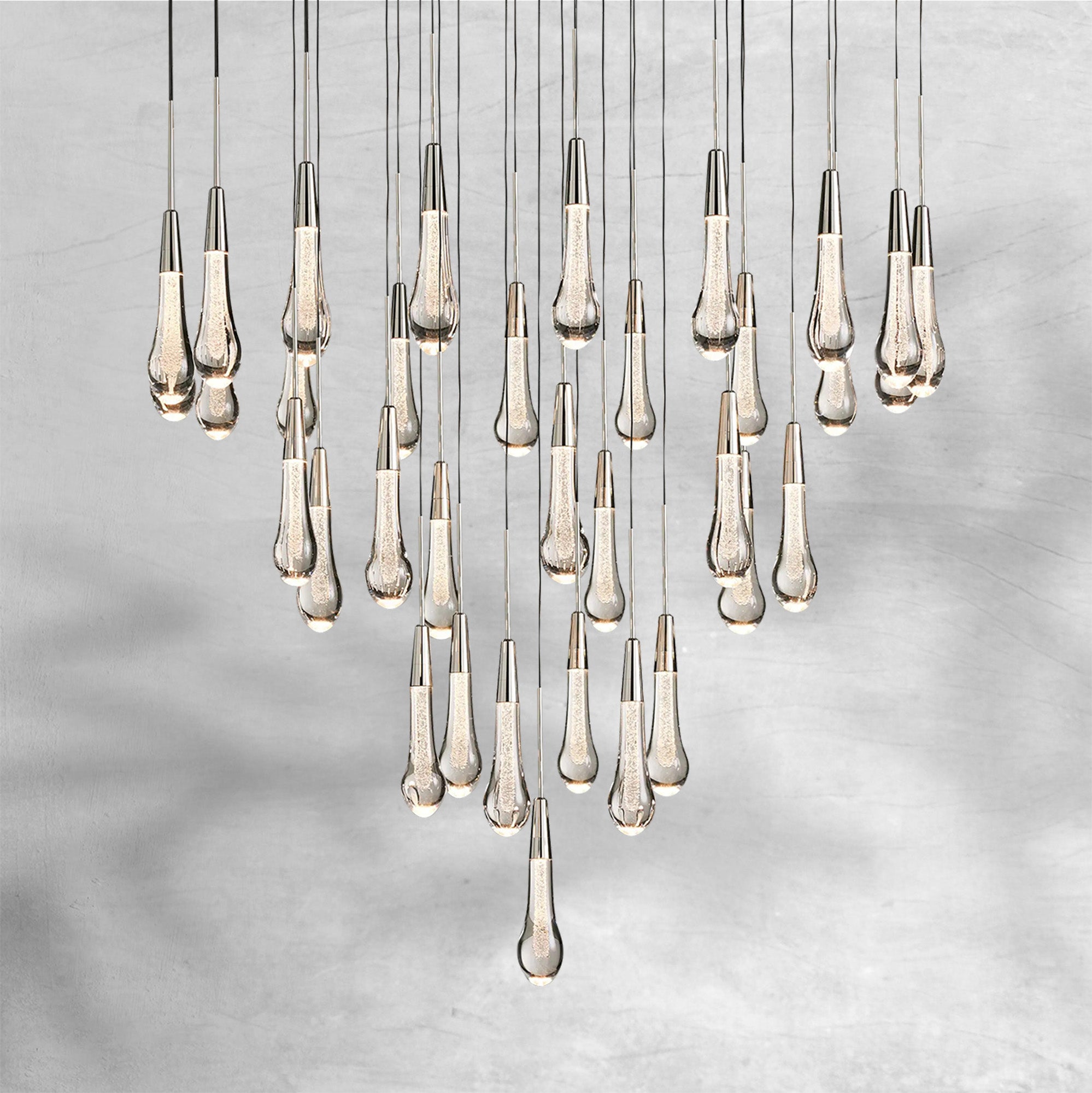Soltaire Round Chandelier 17" 24" 36“ 48''58“
