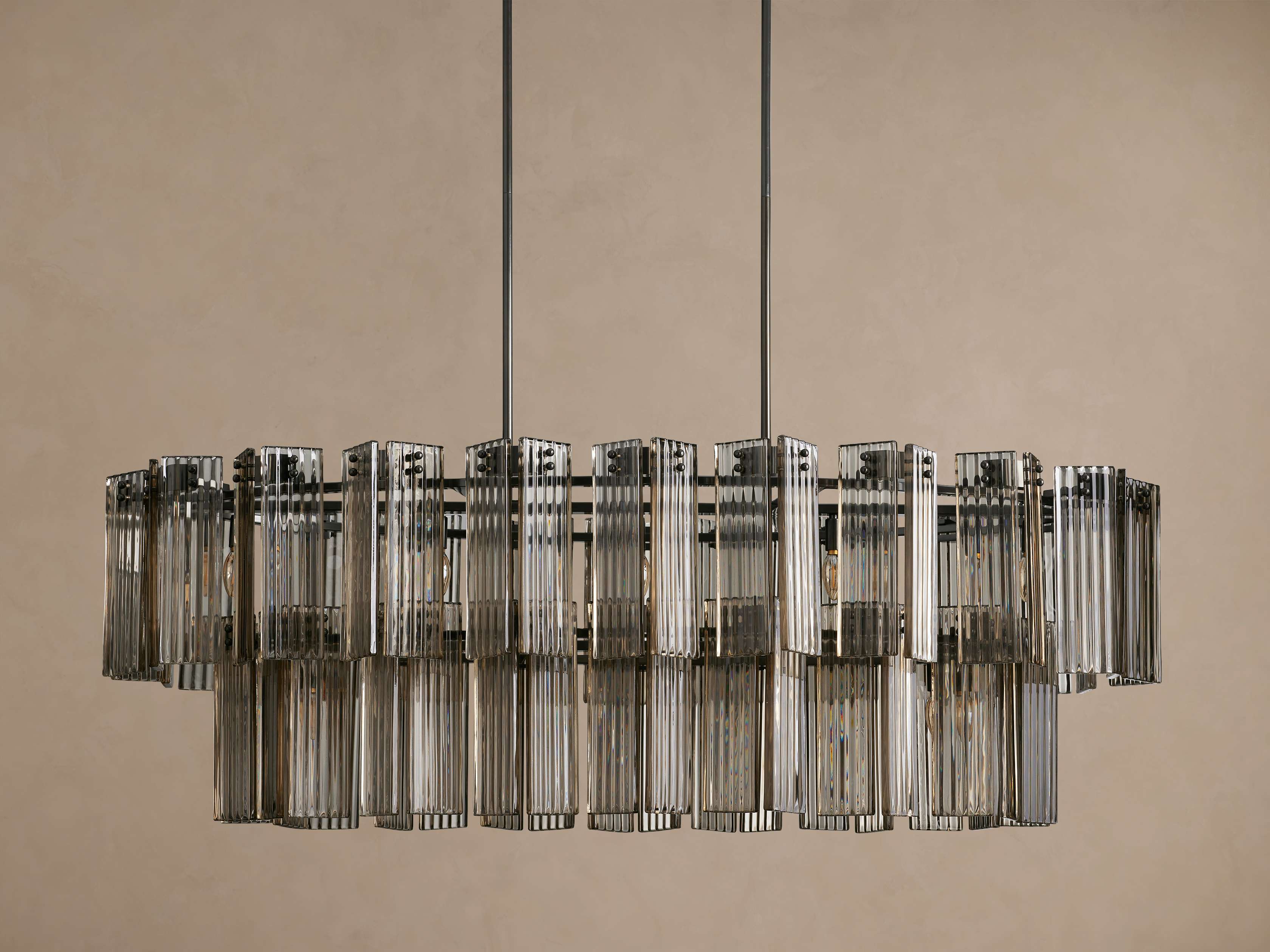 Delsie Oval Tiered Chandelier 63'' 72"W