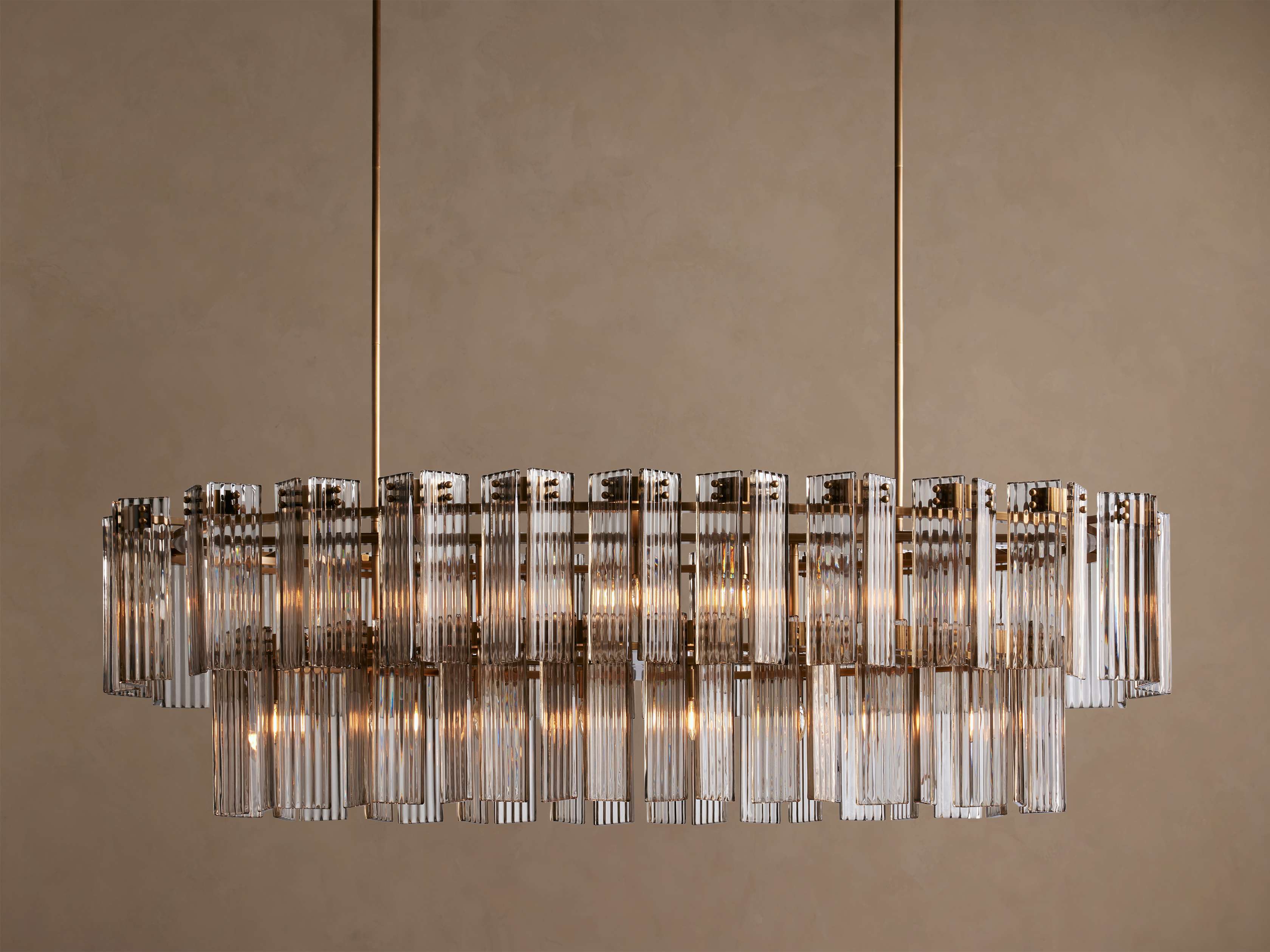 Delsie Oval Tiered Chandelier 63'' 72"W