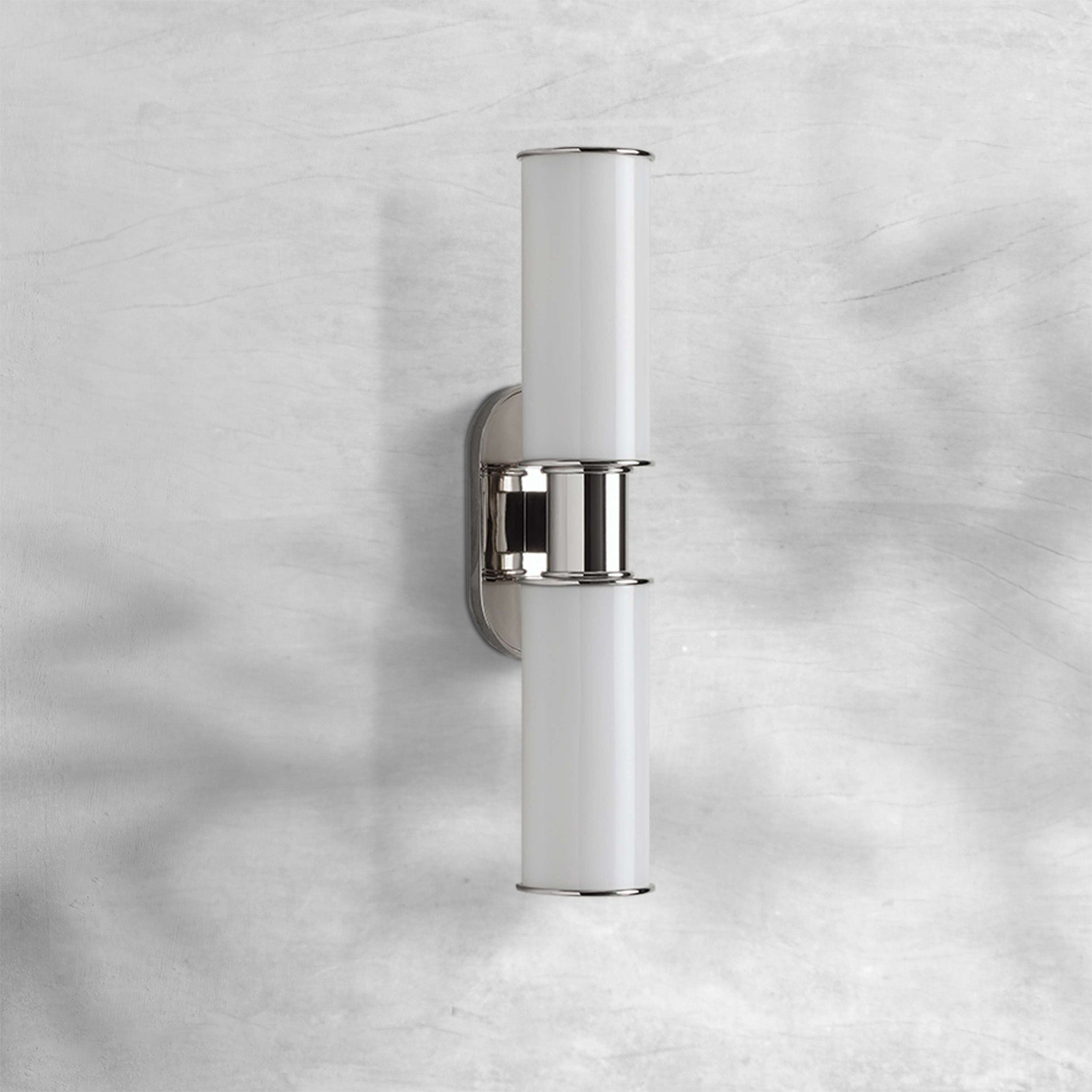 Harlin Modern Milk Glass 2-Light Wall Sconce