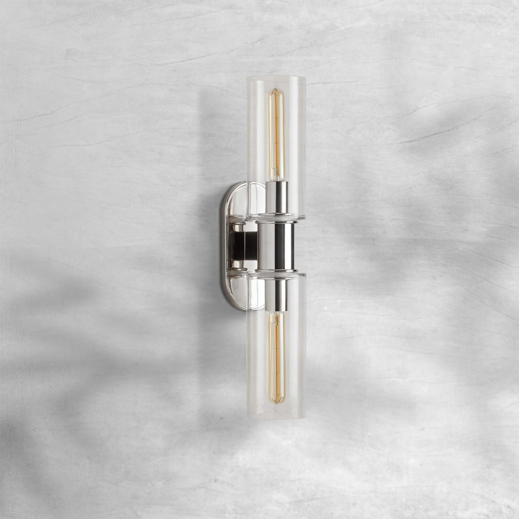 Harlin Clear Glass 2-Light Wall Sconce