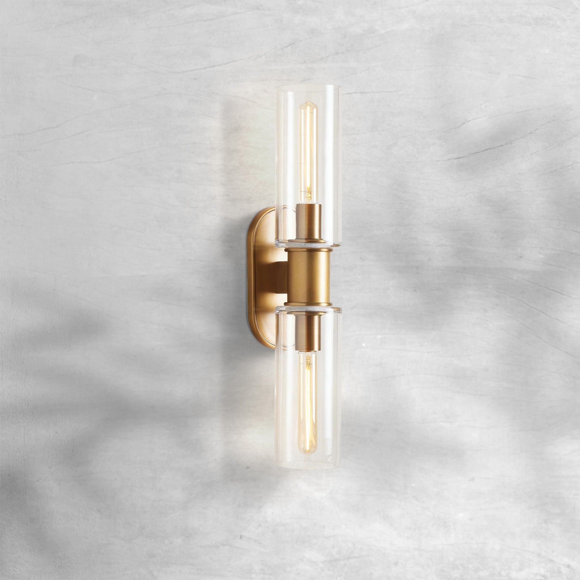 Harlin Clear Glass 2-Light Wall Sconce