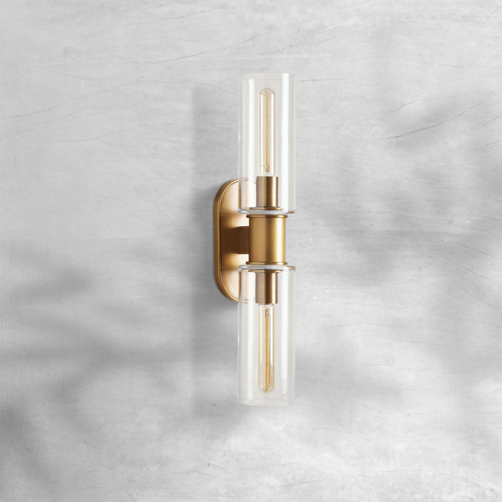 Harlin Clear Glass 2-Light Wall Sconce