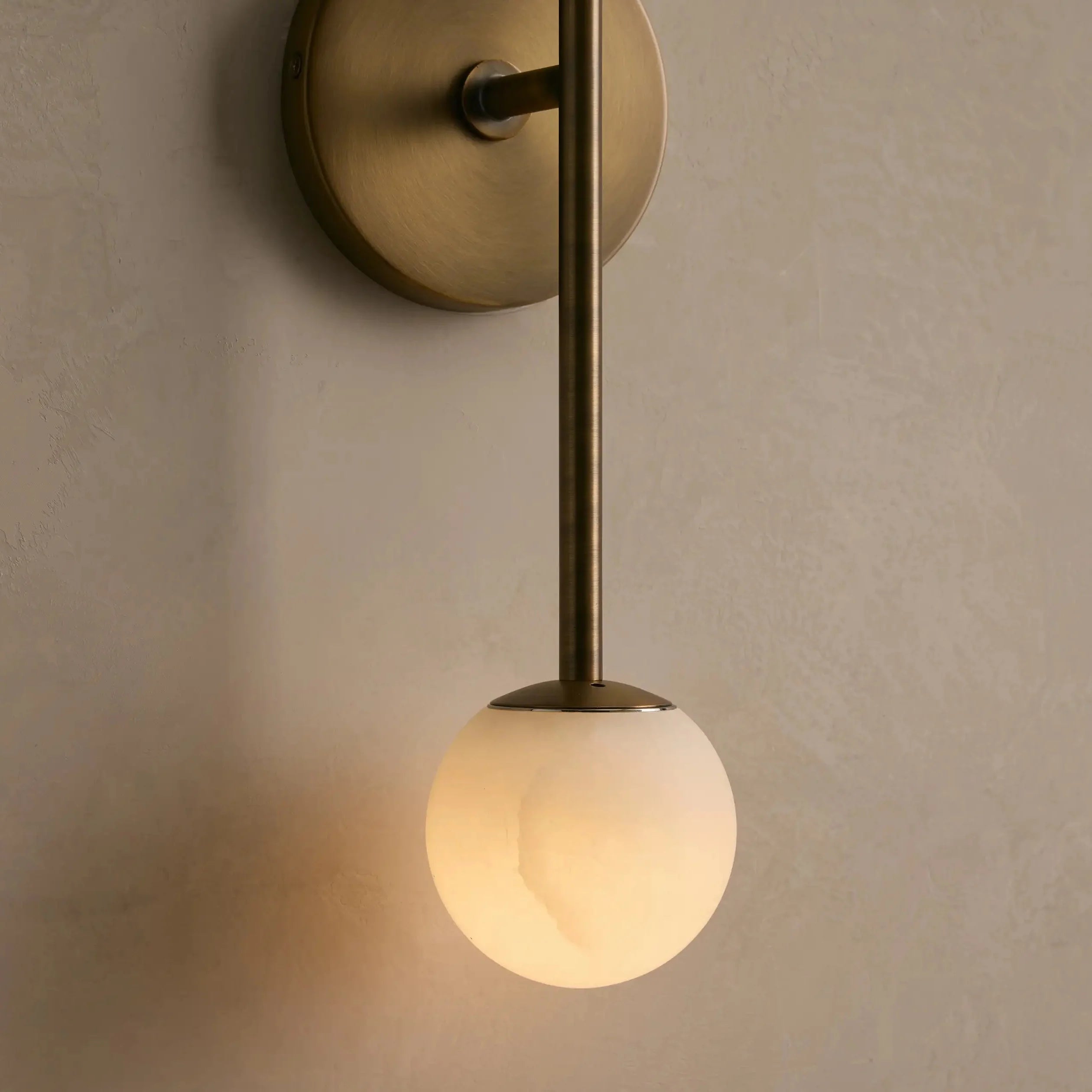 Girouette Double  Alabaster Sconce