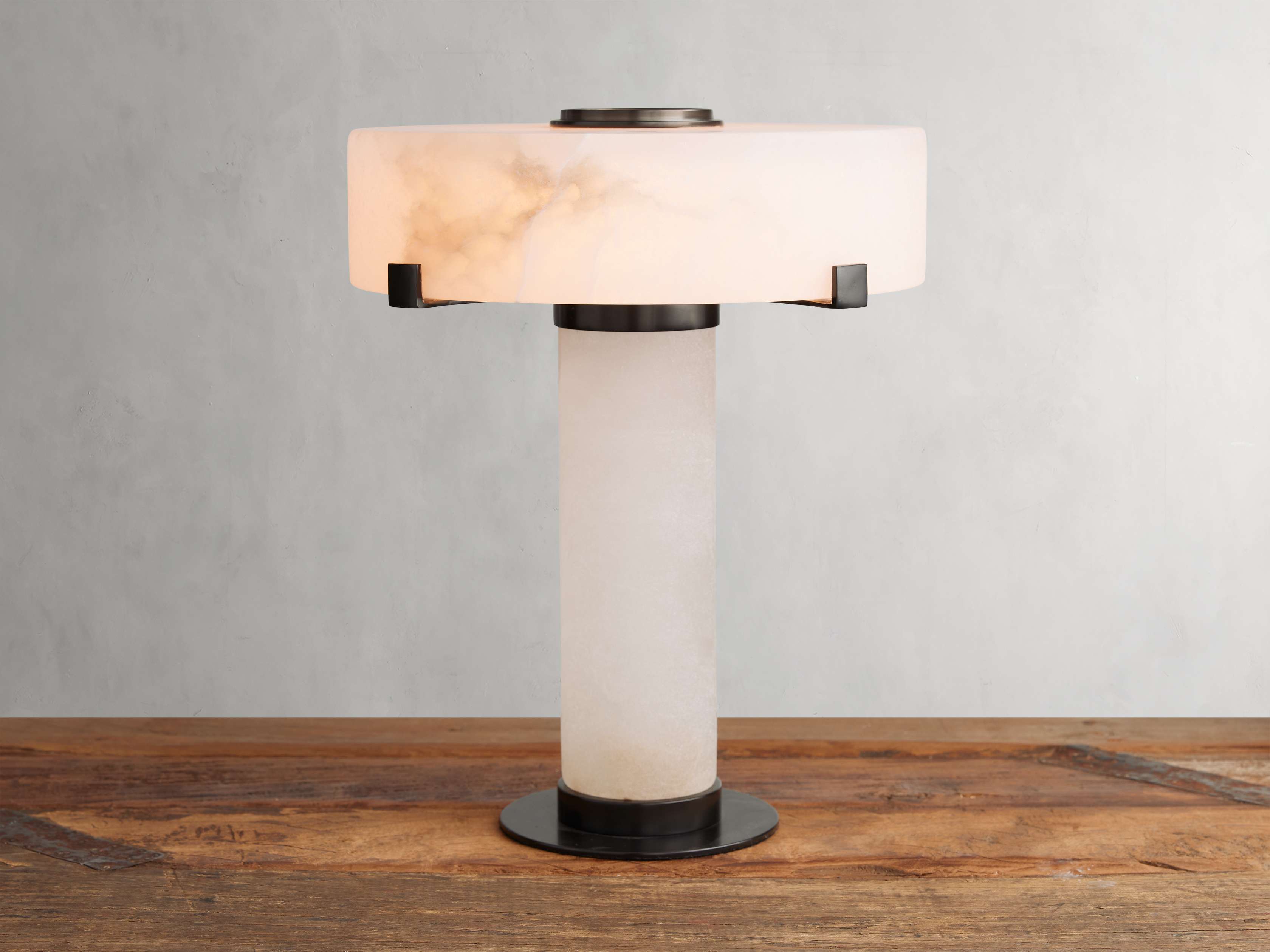 Chayla Alabaster Stone Table Lamp 13'' 19''