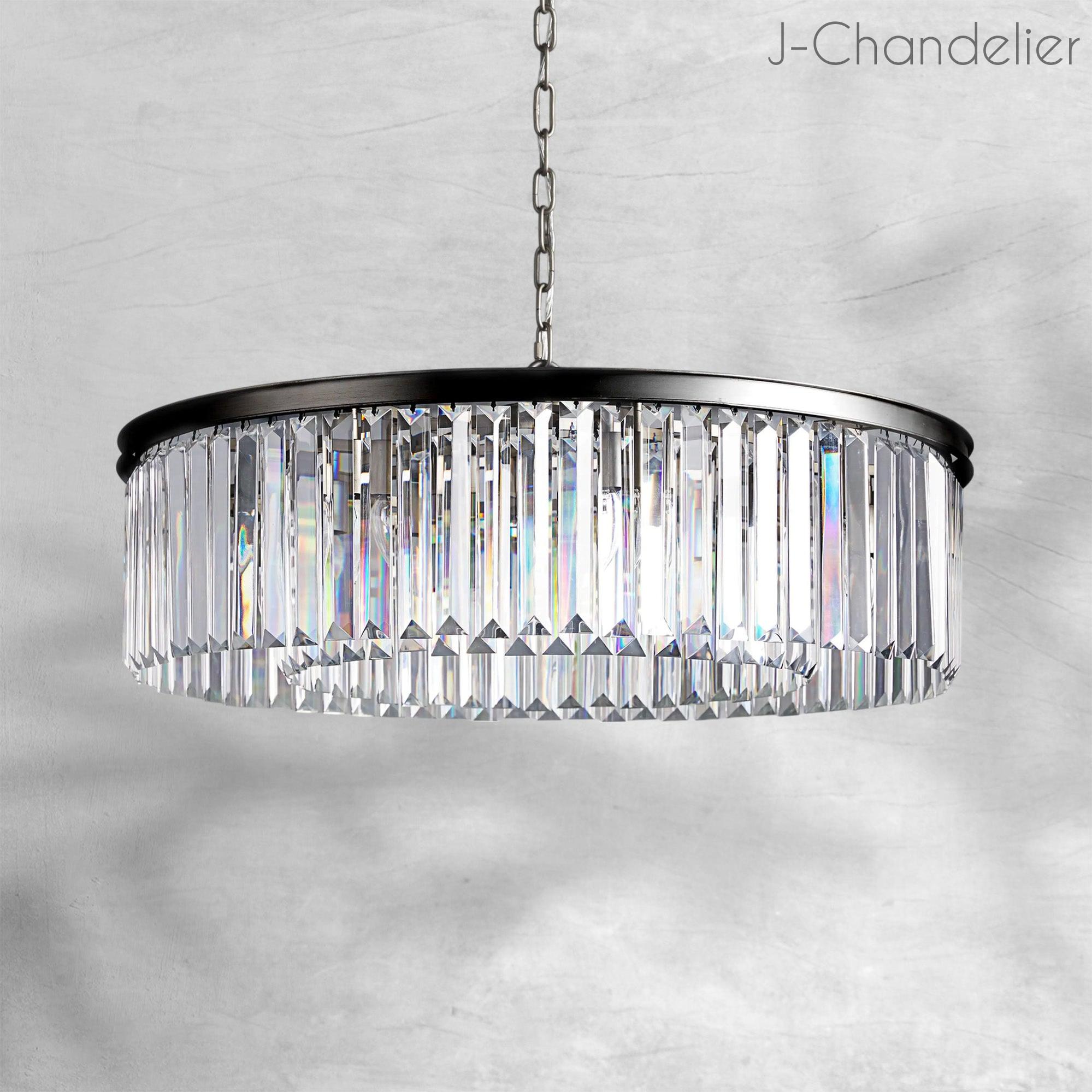 Leyland Crystal Round Chandelier
