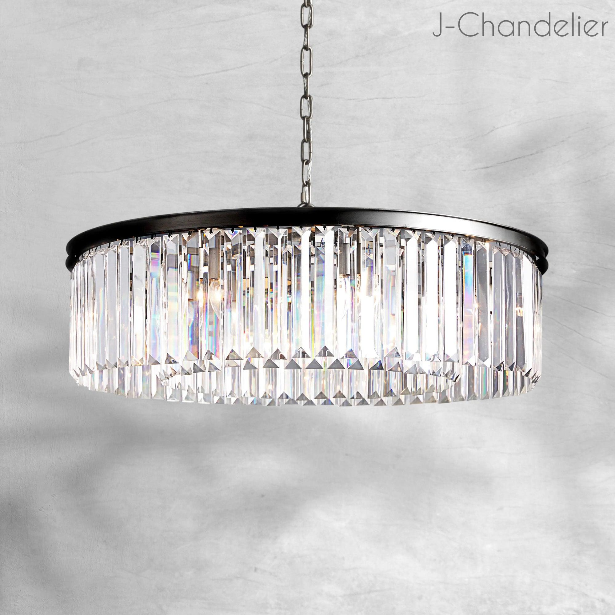 Leyland Crystal Round Chandelier