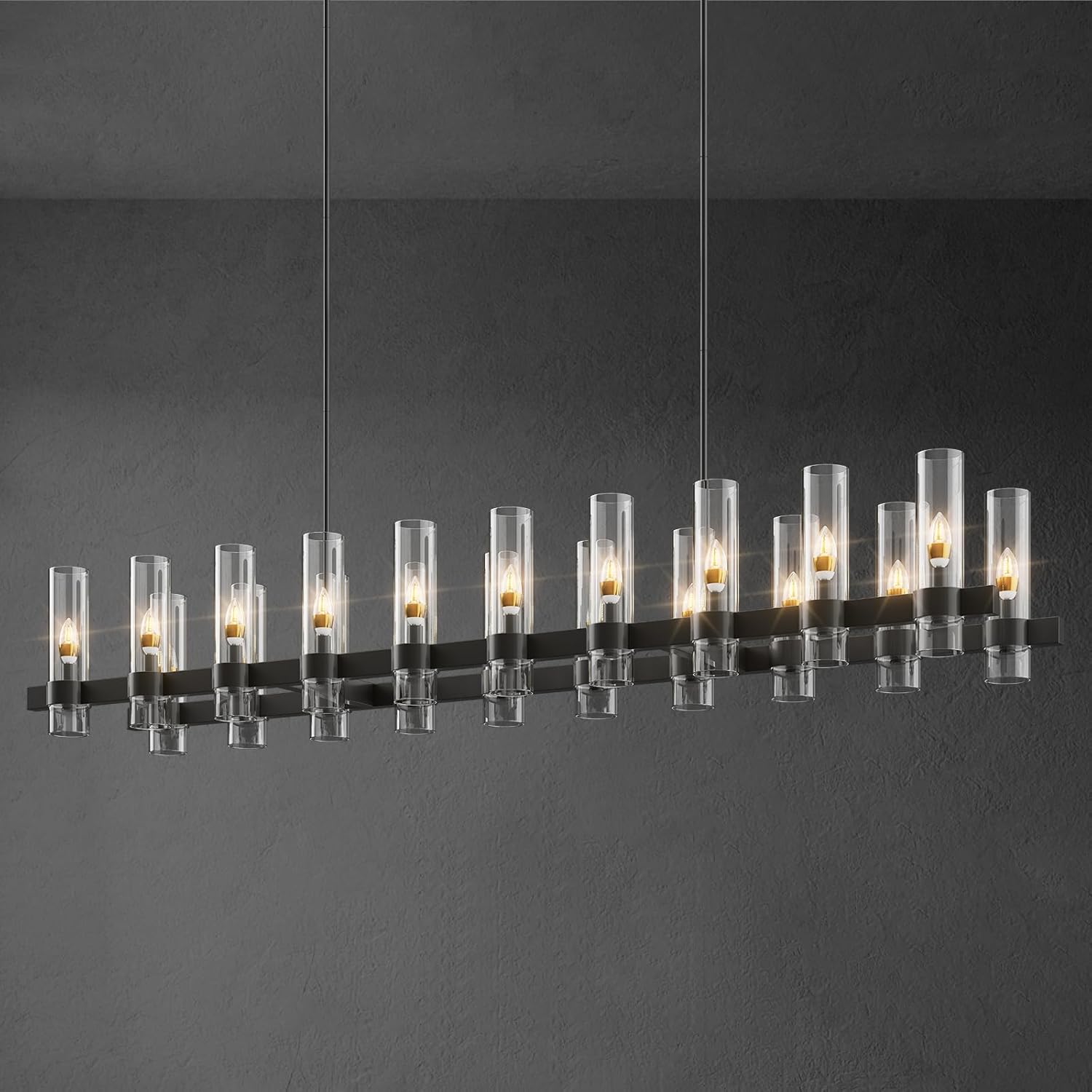 Modern Farmhouse Brass Chandelier 9 Light Pendant 54 61 67 Inch