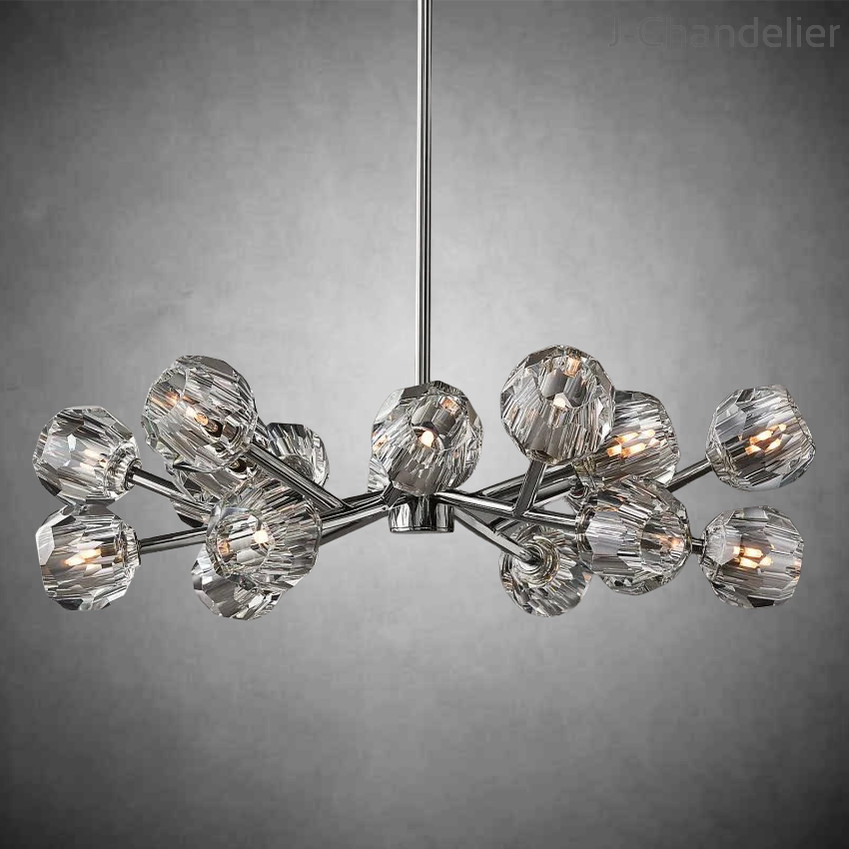 Bille De Crystal Round Chandelier 36"