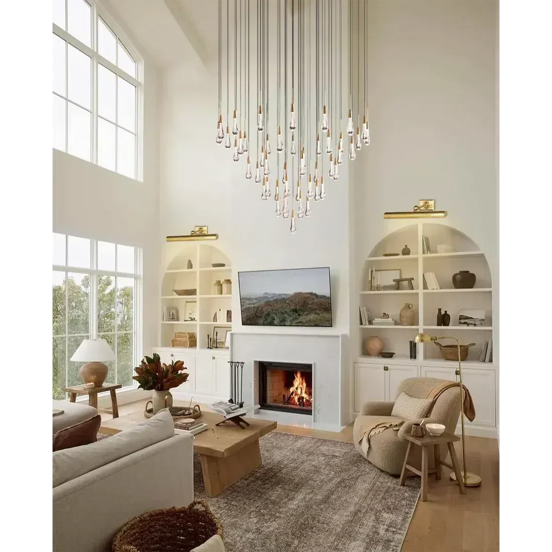 Soltaire Round Chandelier 17" 24" 36“ 48''58“