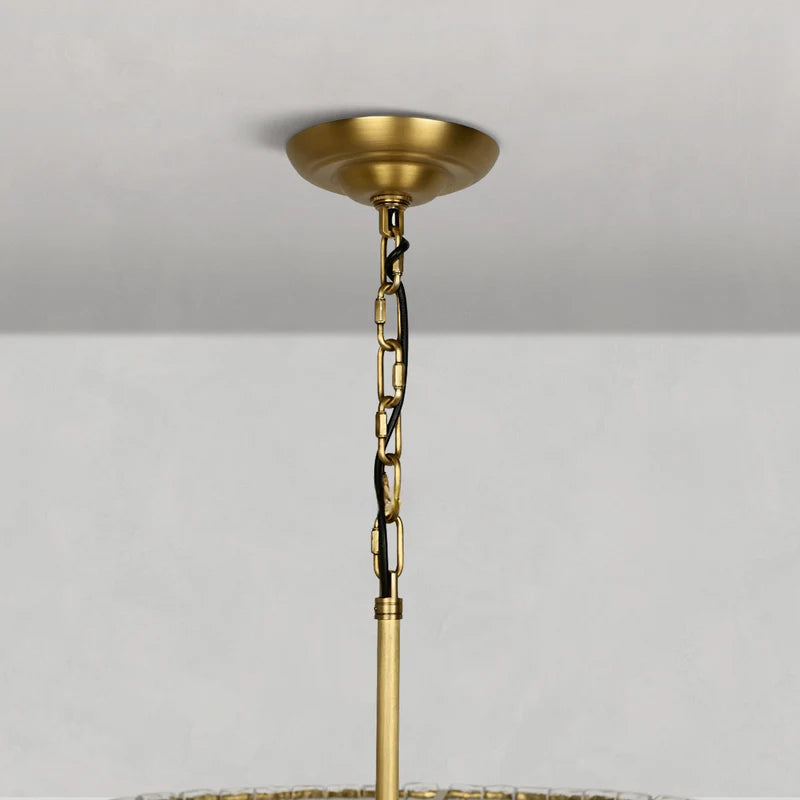Ghiaccio Oval Chandelier 54"W/65"W