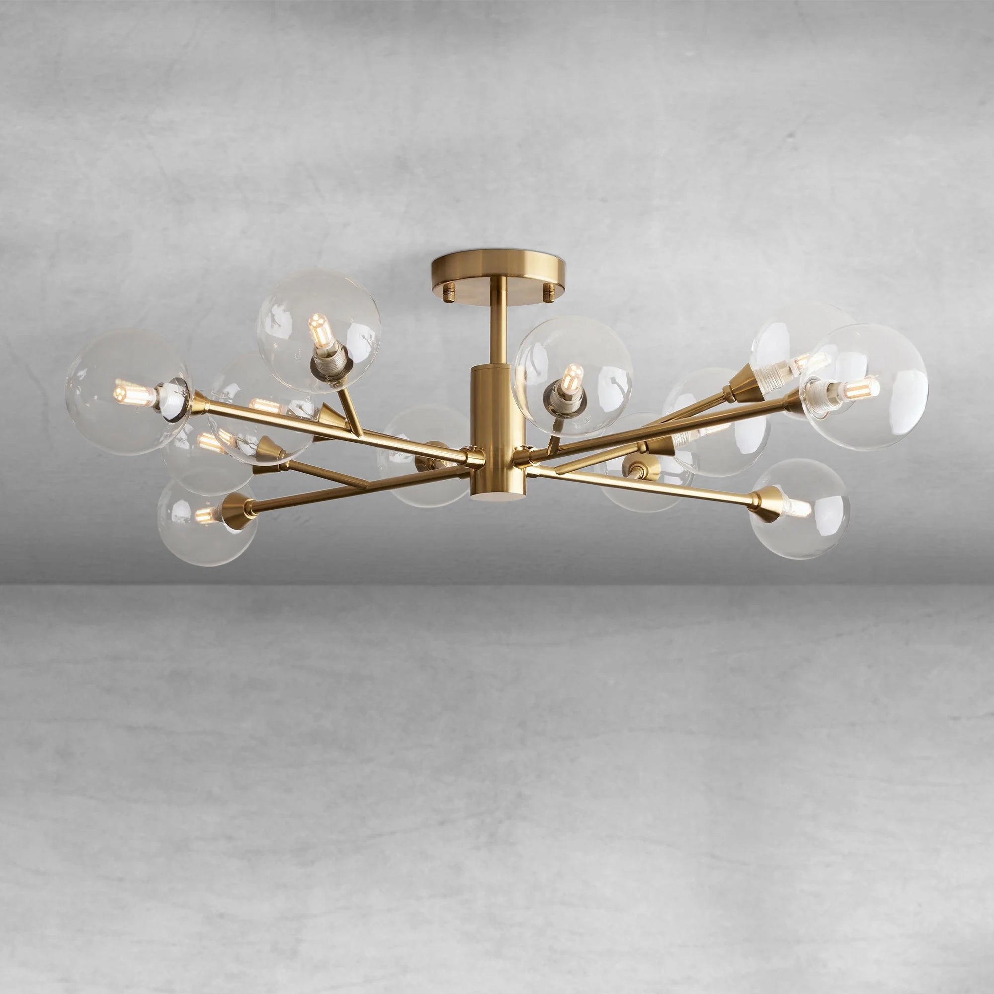Apollo Moder Glass Ball Flushmount 20''36''47''