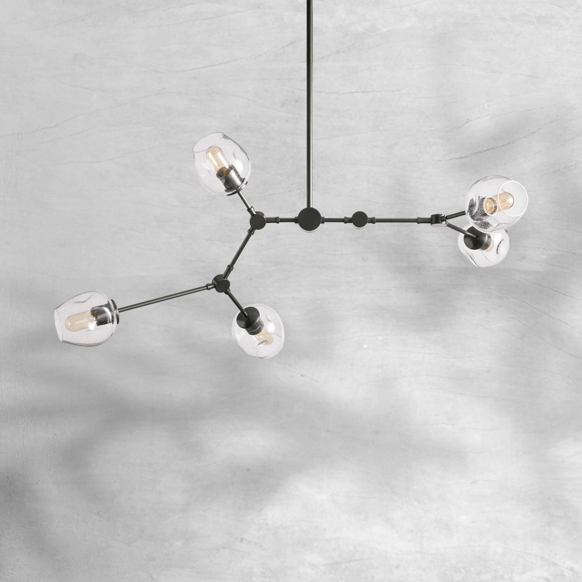 Covington Horizontal White Globe Branching Bubble Chandelier