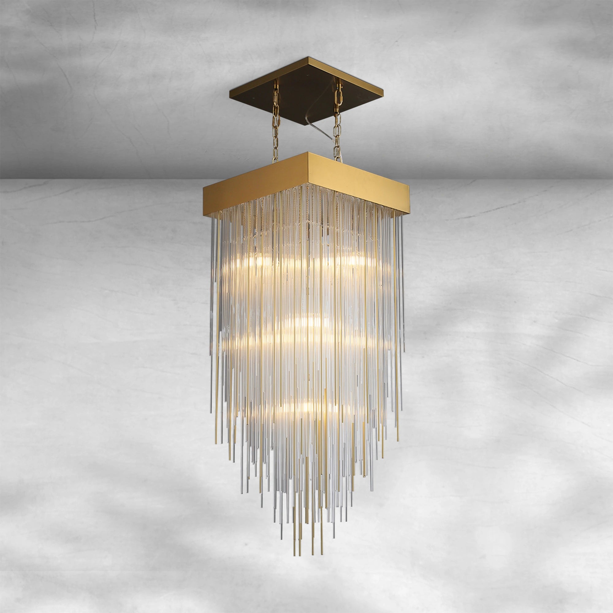 Casa Square Chandelier 21"30"