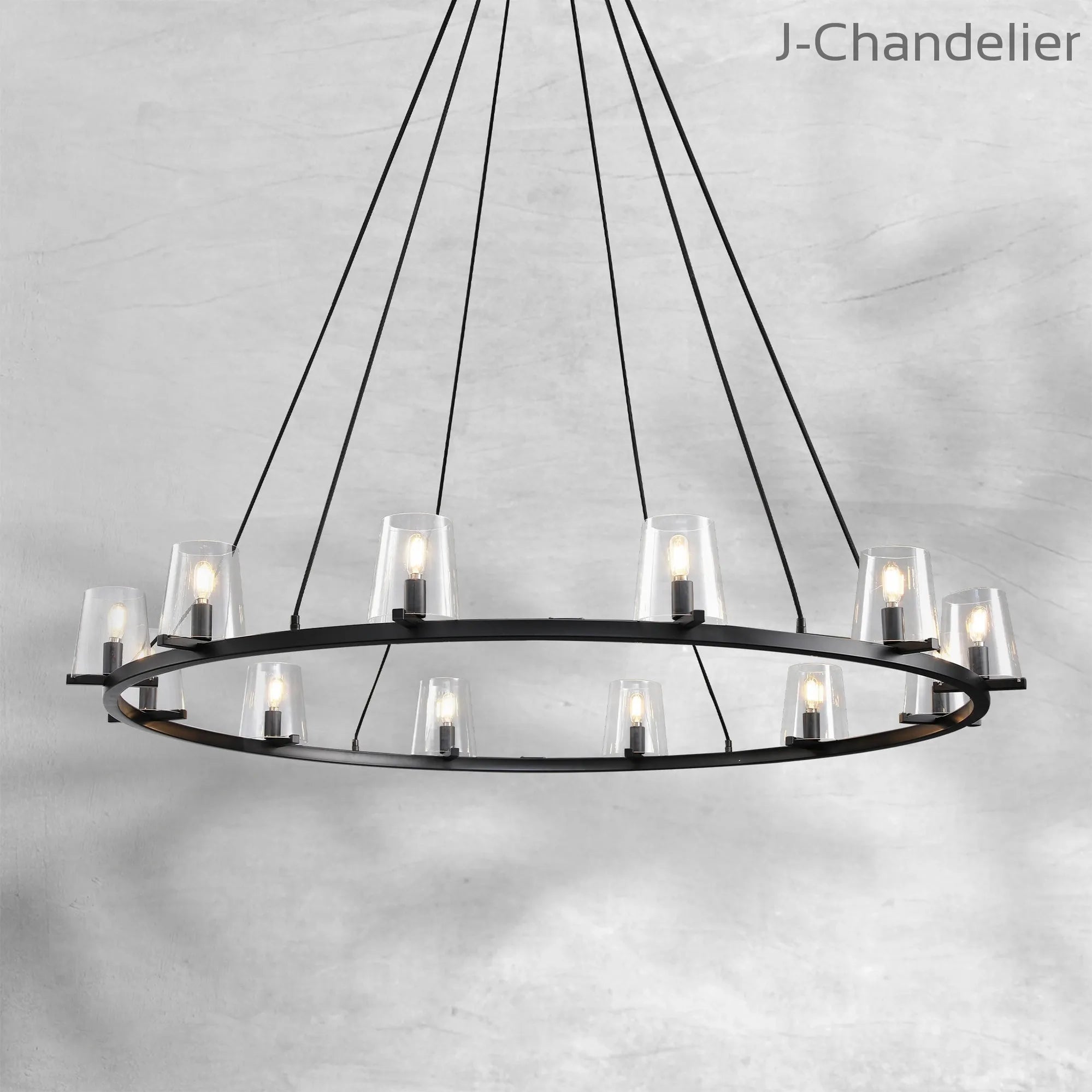 Paricia Glass Round Chandelier 36"48"60"