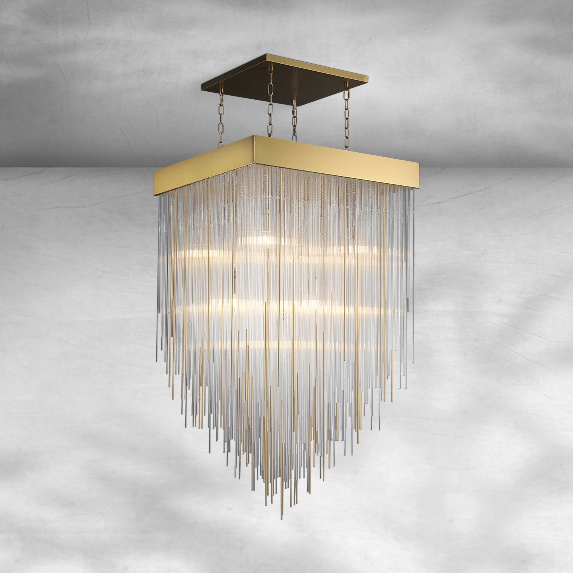 Casa Square Chandelier 21"30"