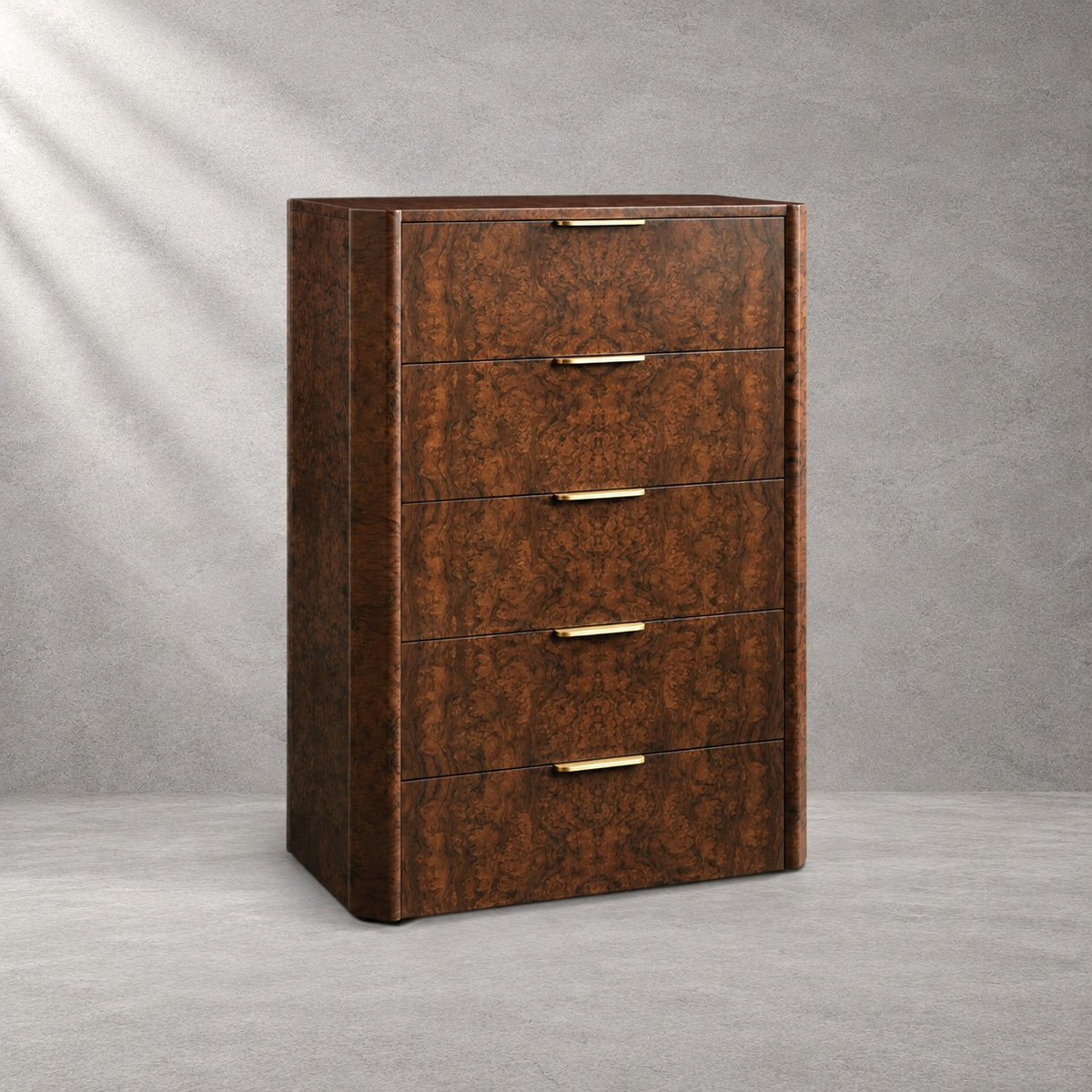 Warm Textured Wood Bedroom Chest