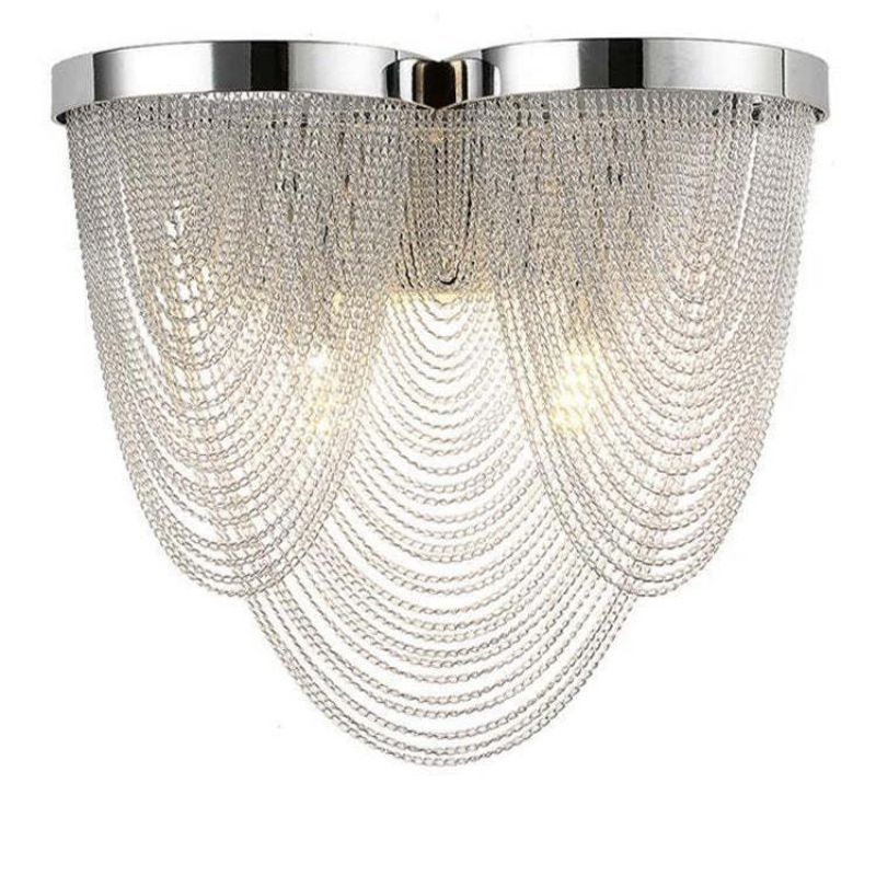 JC Aluminum Chain Tassel Wall Sconce