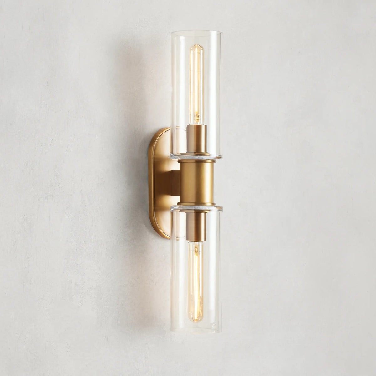Harlin Clear Glass 2-Light Wall Sconce