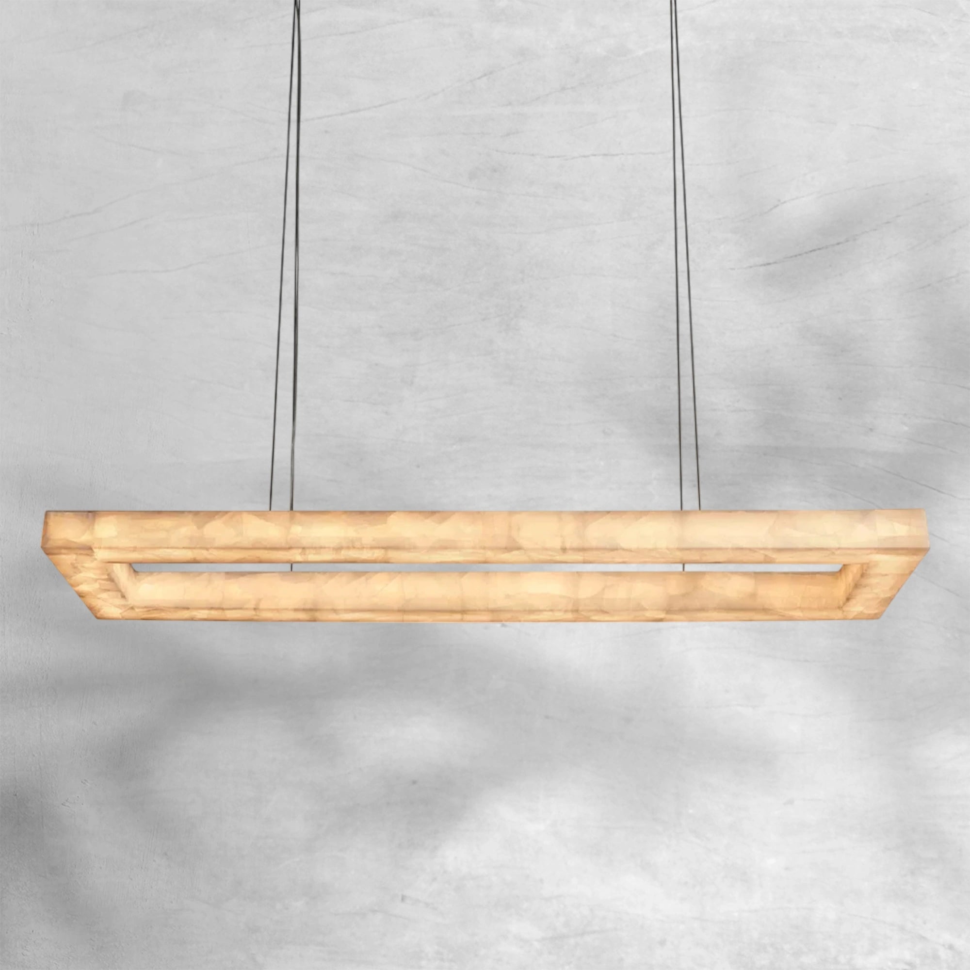Rivaga Rectangular Calcite Chandelier 54"72"