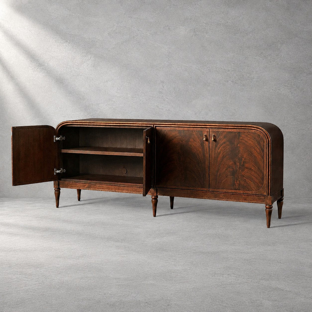 Vintage Mahogany Wood Storage Sideboard