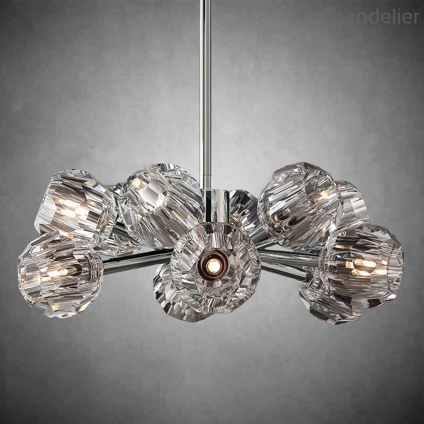 Bille De Crystal Round Chandelier 24"