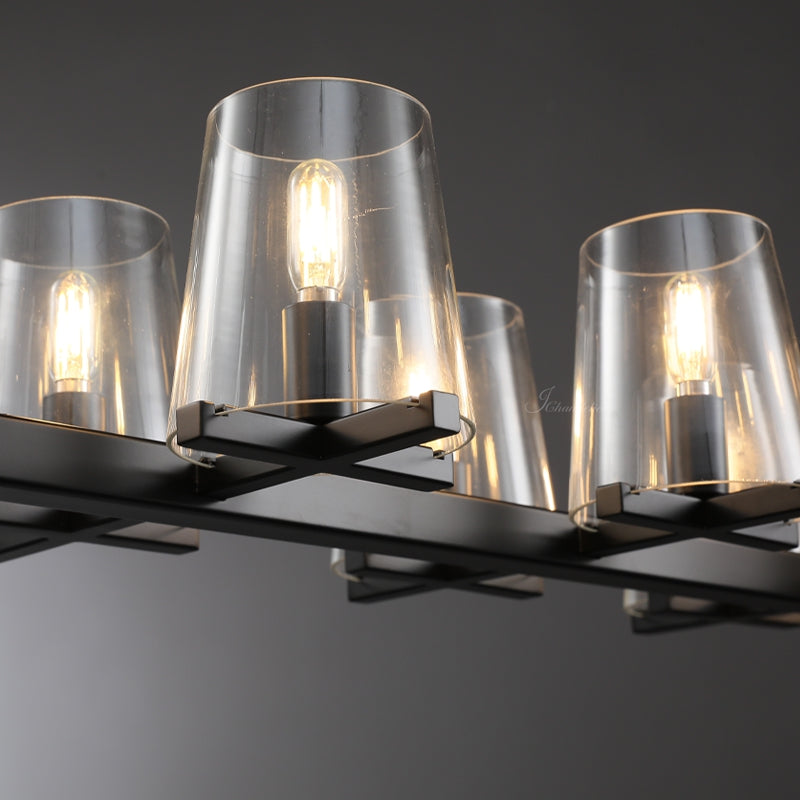 Paricia Glass Linear Chandelier 49"60"