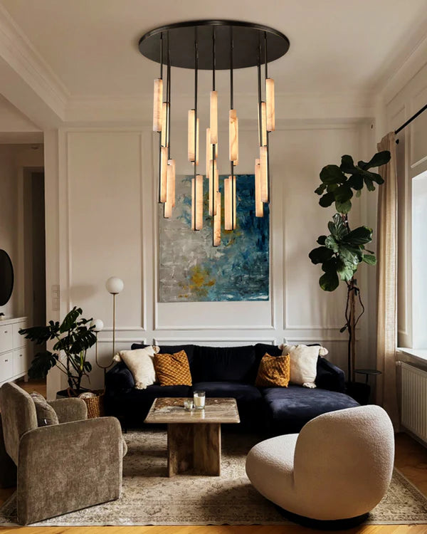 Auduban Alabaster Round Chandelier