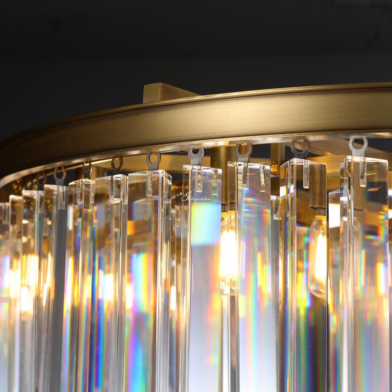 1920s Orion Art Deco Round Chandelier 32"D/43"D
