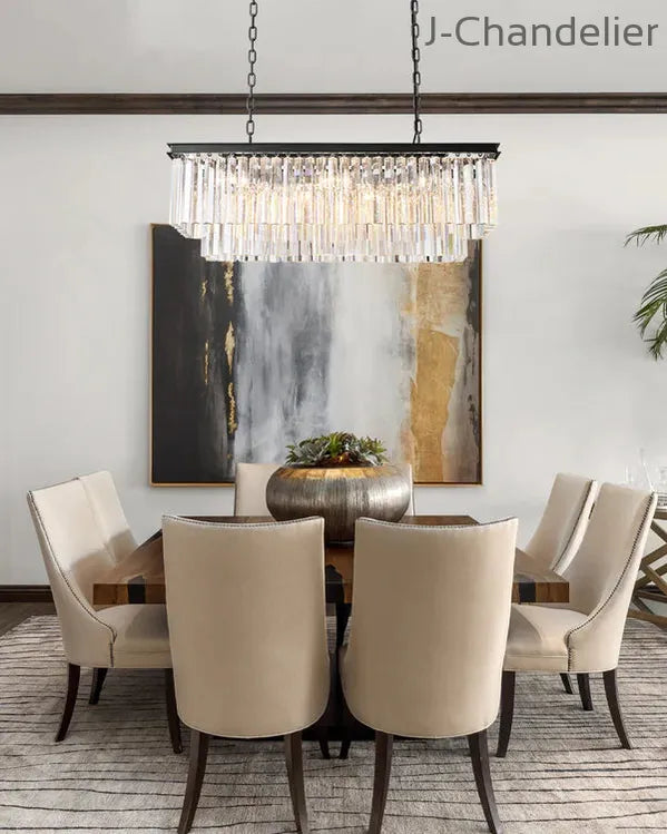 1920s Odaon Art Deco Rectangular Chandelier 40"