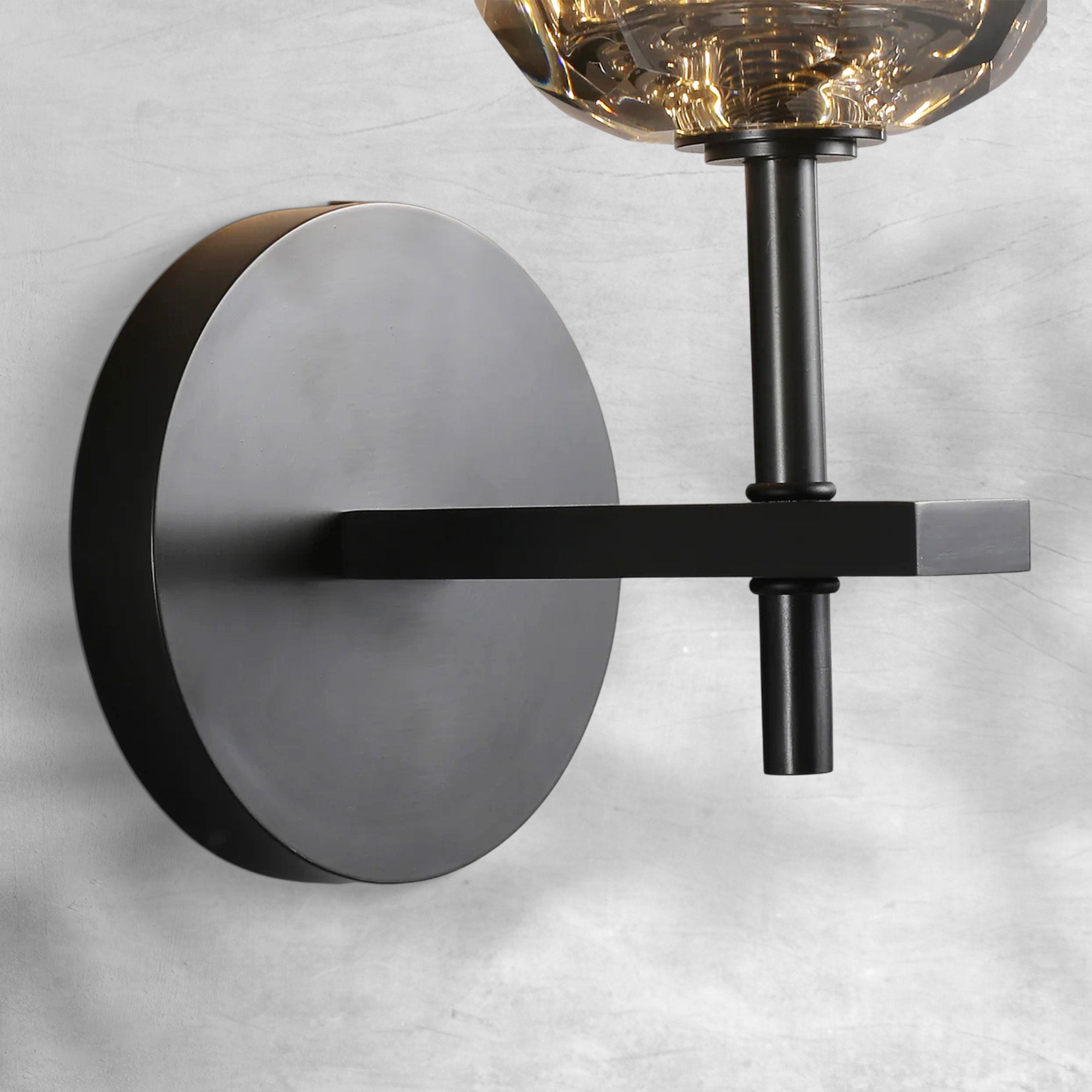 Bille De Crystal Glass Short Wall Sconce