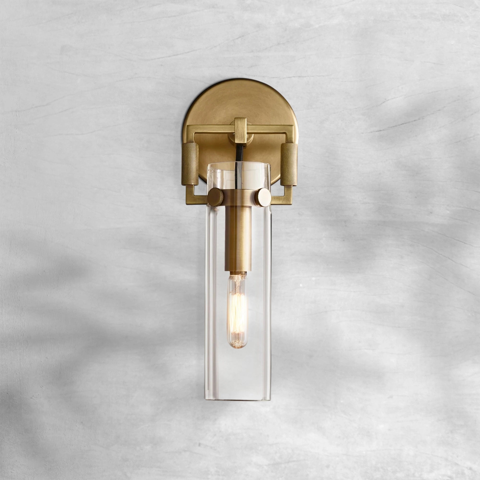Machine Glass Cylinder Wall Sconce