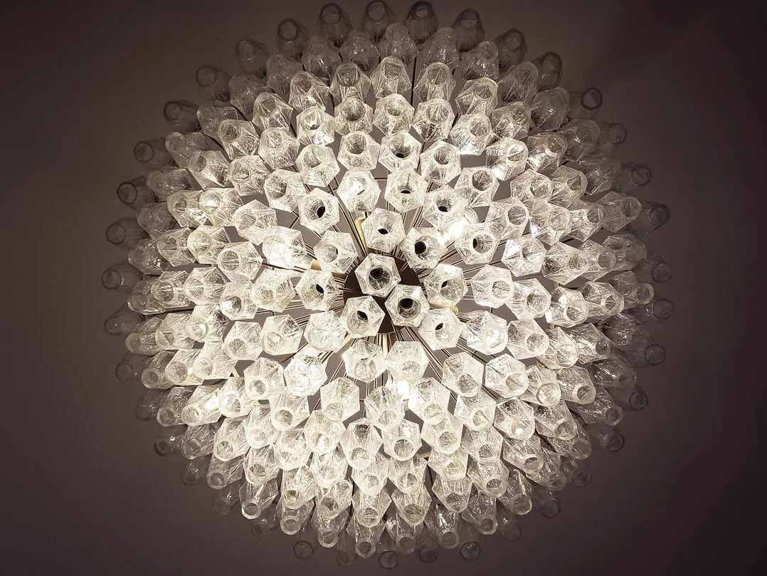 Murano Chandelier – Poliedri – 185 glass – Iridescent