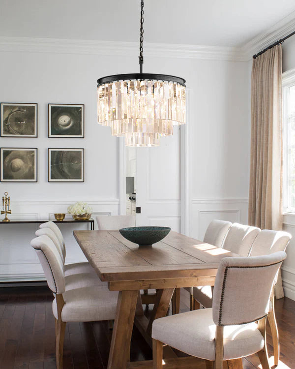 1920s Odaon Art Deco Round Chandelier 20"32"44"