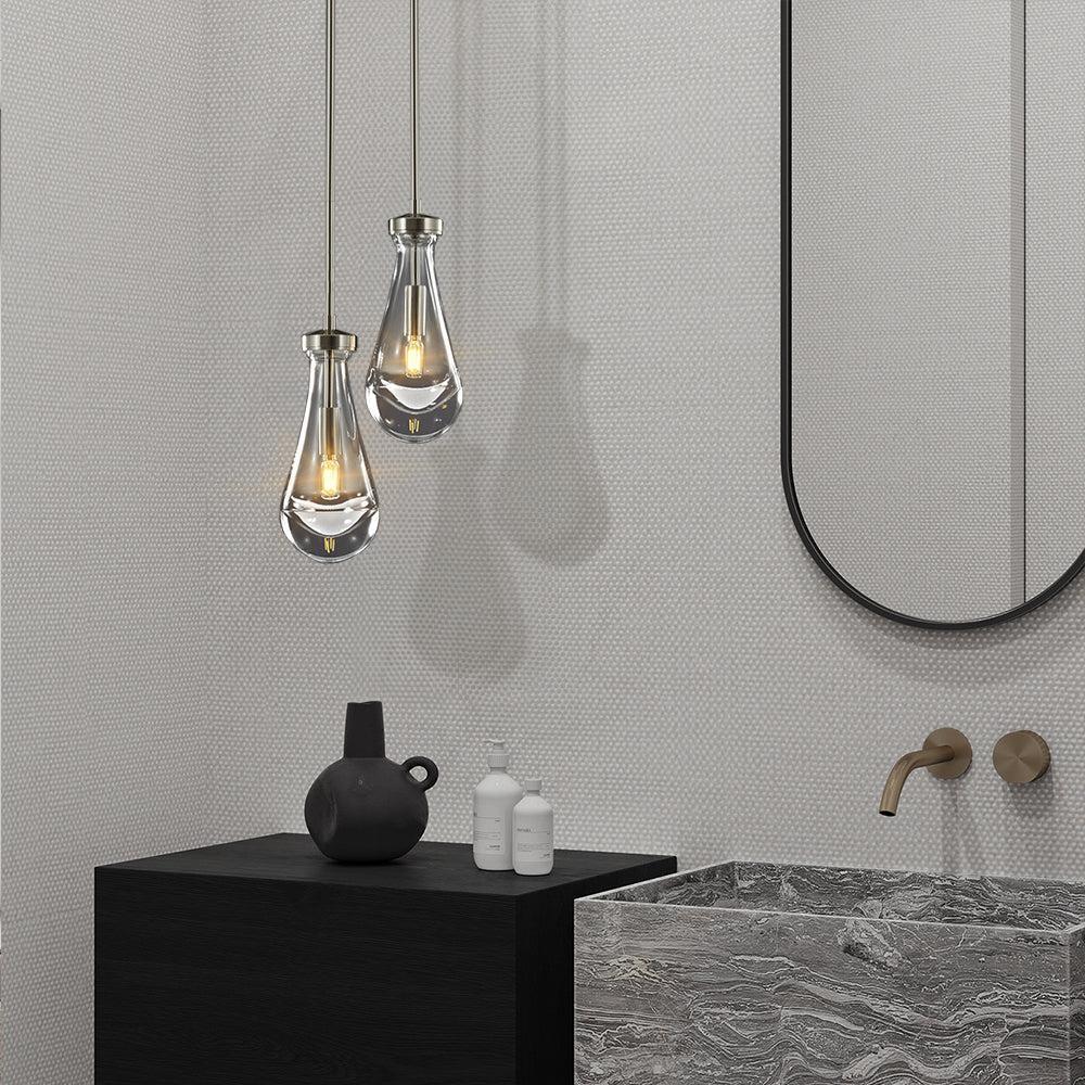 Raindrop Round Chandelier 2-Light 5"