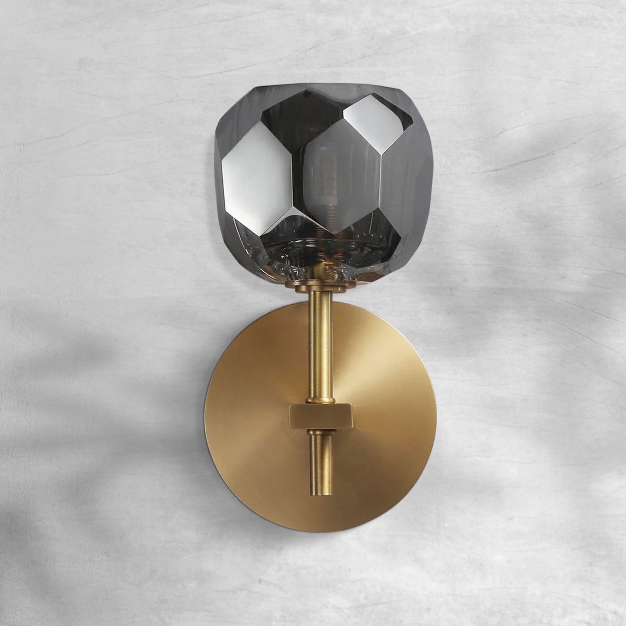 Bille De Crystal Glass Short Wall Sconce