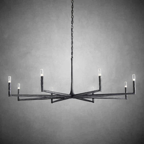 Thaddeas Forged Round Chandelier 36" 48” 60” 72”