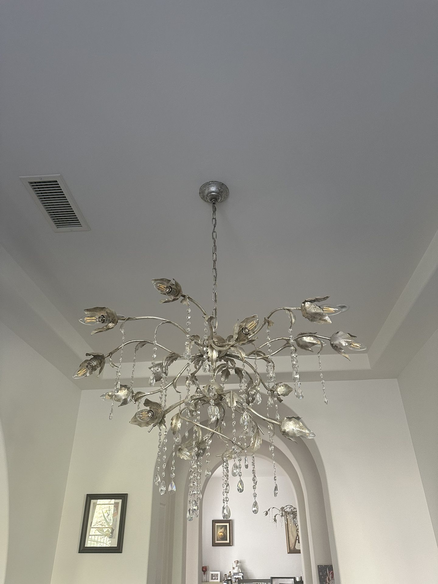 Gothic Viticcio Round Chandelier - Silver