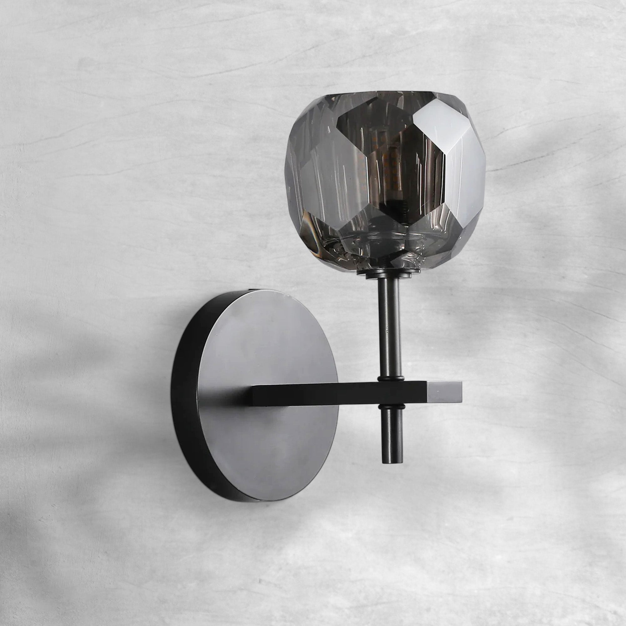 Bille De Crystal Glass Short Wall Sconce