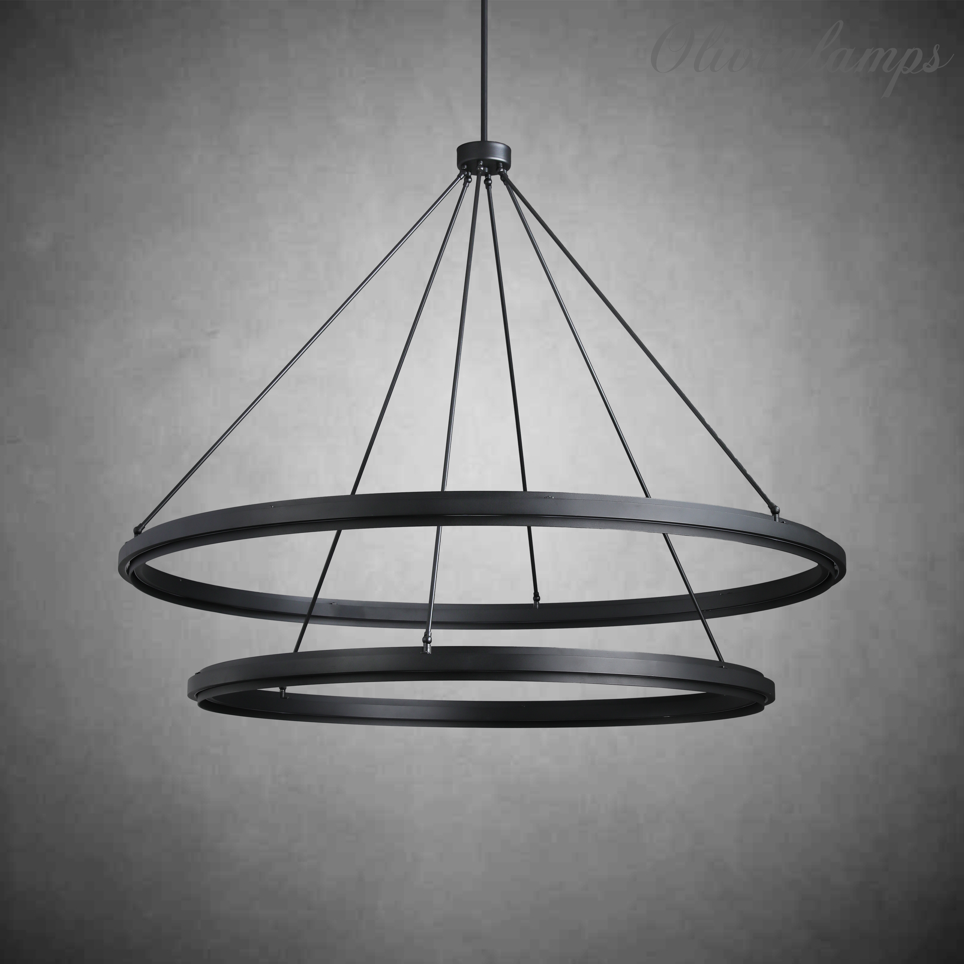 Peron 2-Tier Round Chandelier 60"