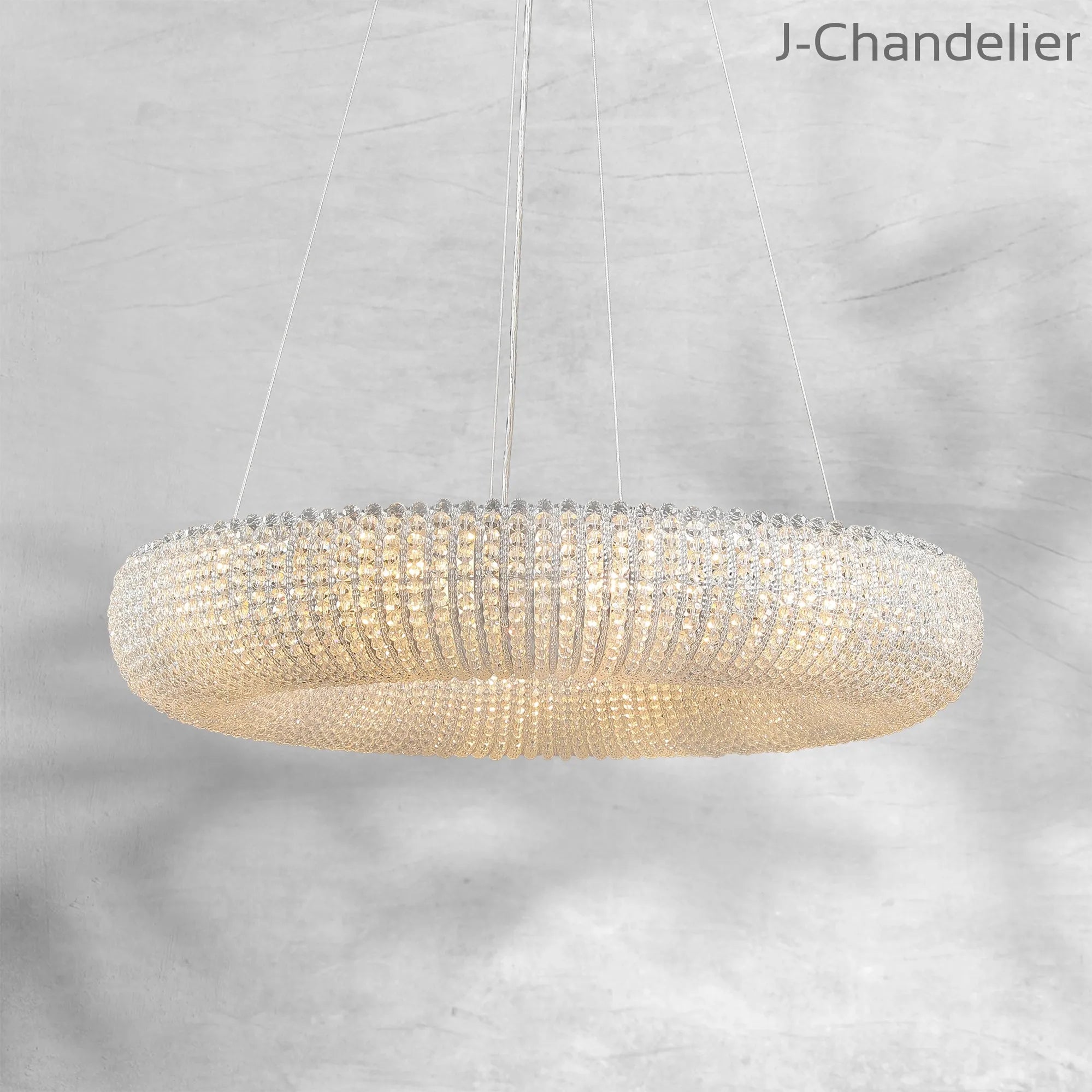 Halos Crystal Round LED Chandelier 41"