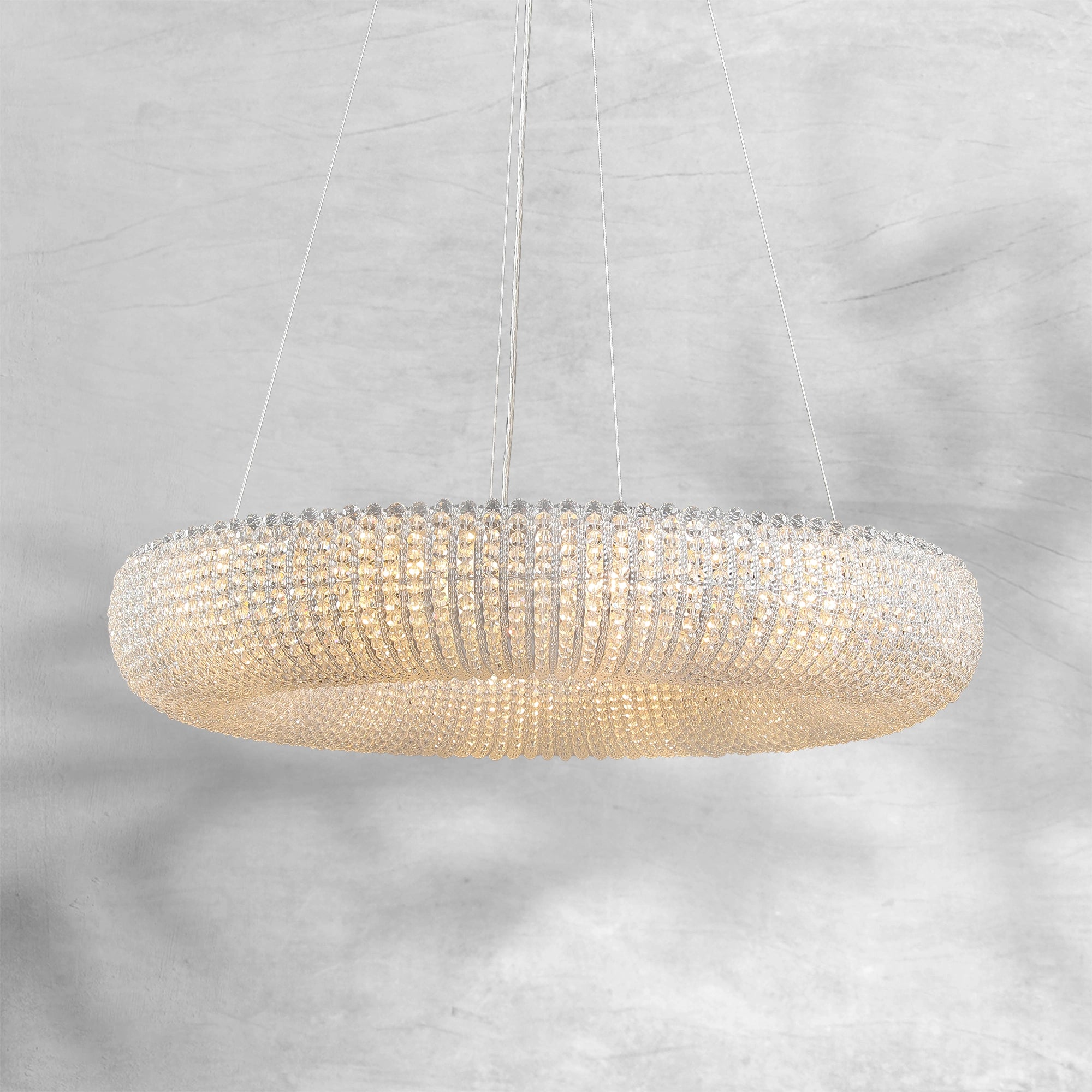 Halos Crystal Round LED Chandelier 41"