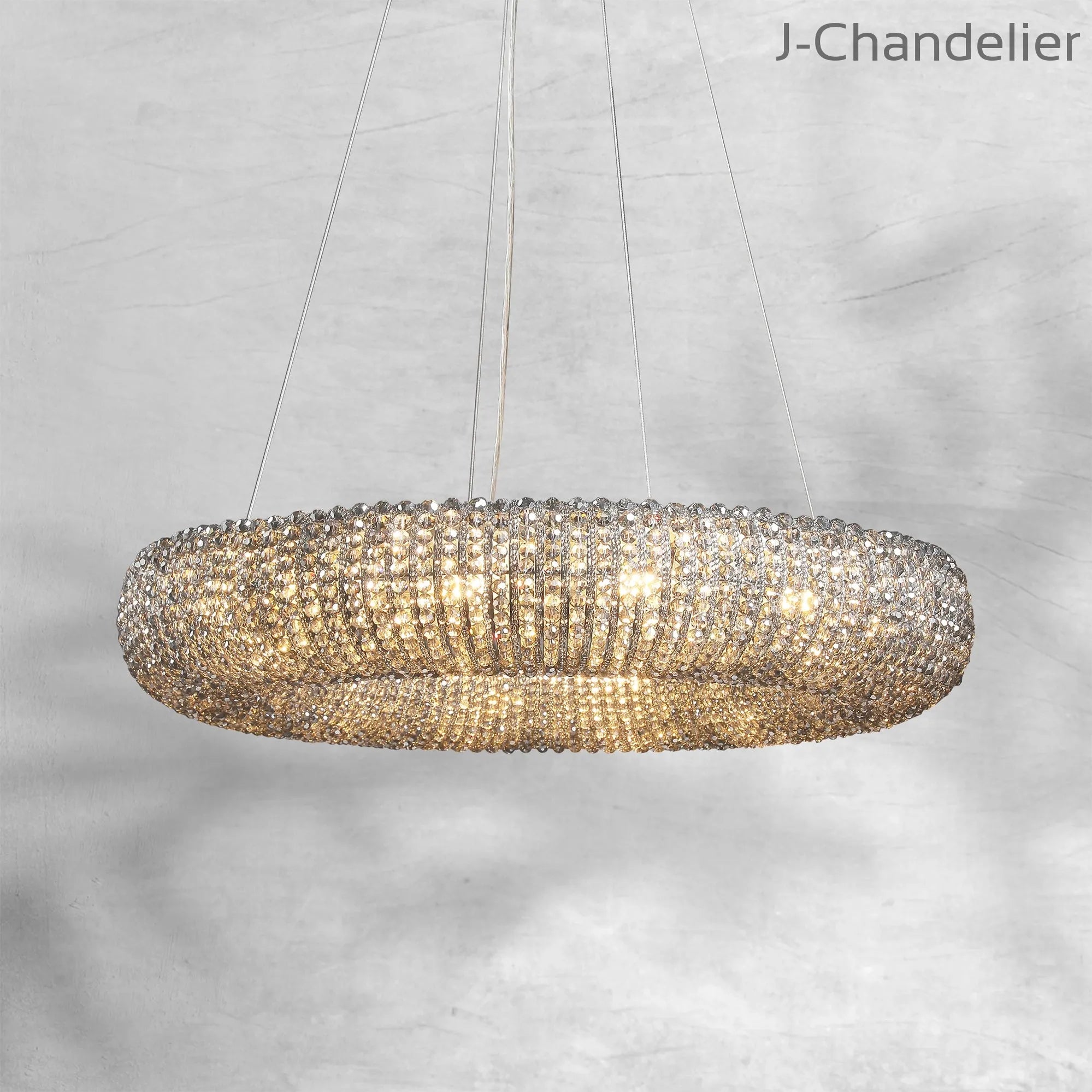 Halos Crystal Round LED Chandelier 41"