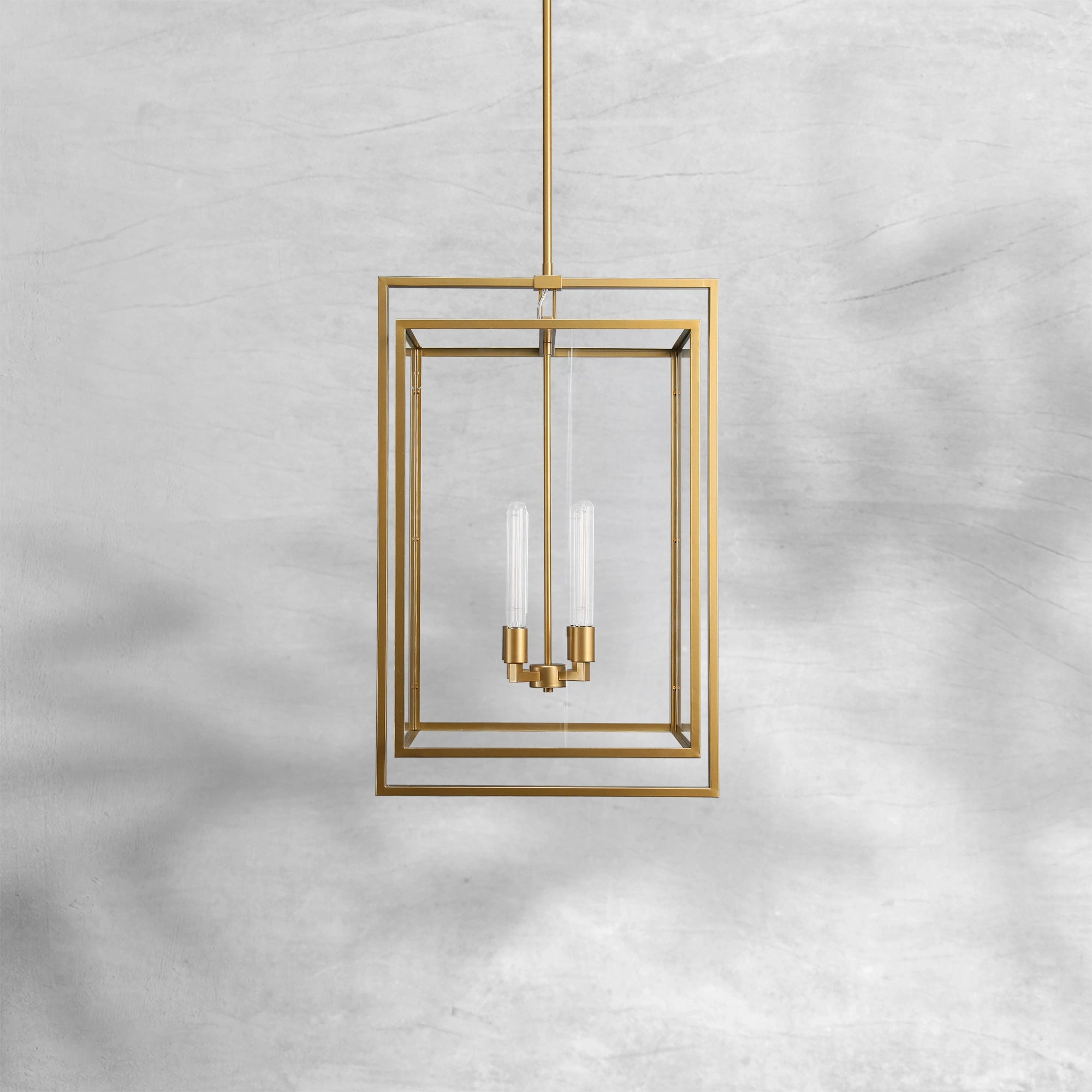 Baker Glass Lantern Modern Pendant 26"34"