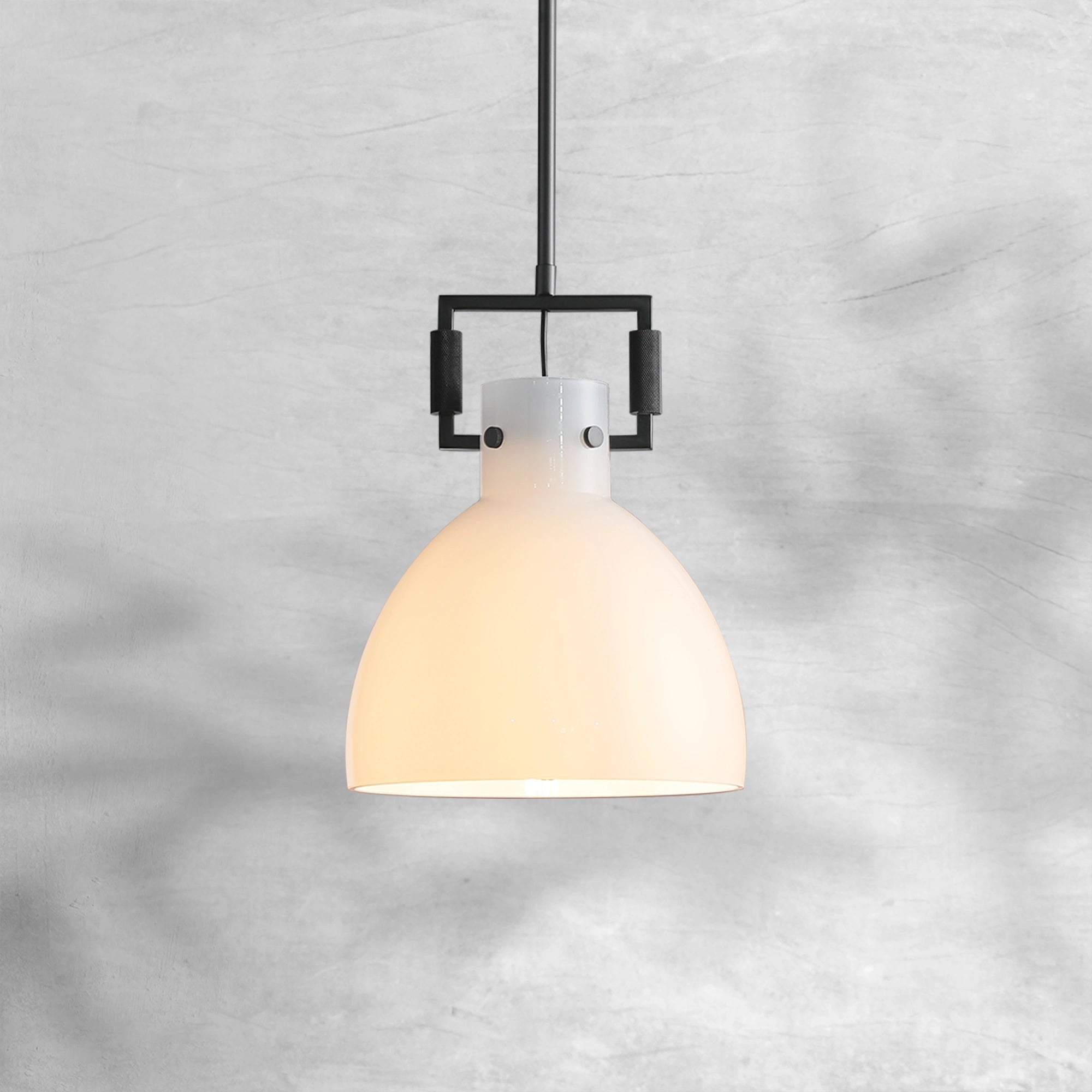 Machine Milk Glass Cloche Pendant 10"14"18"