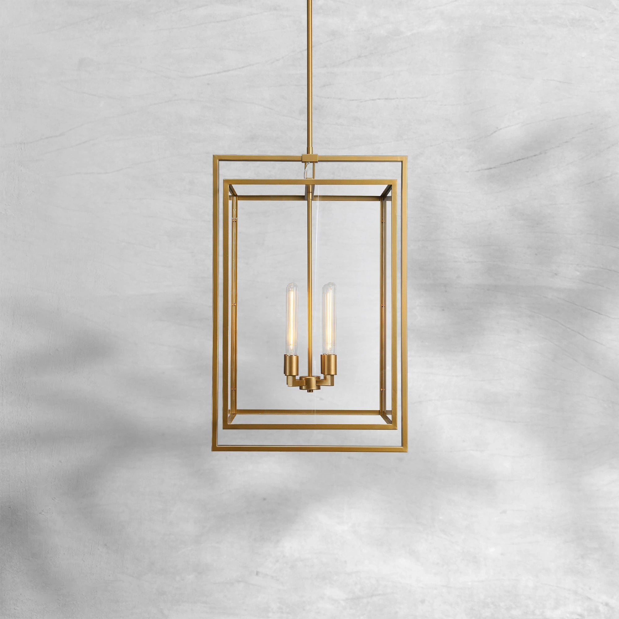 Baker Glass Lantern Modern Pendant 26"34"