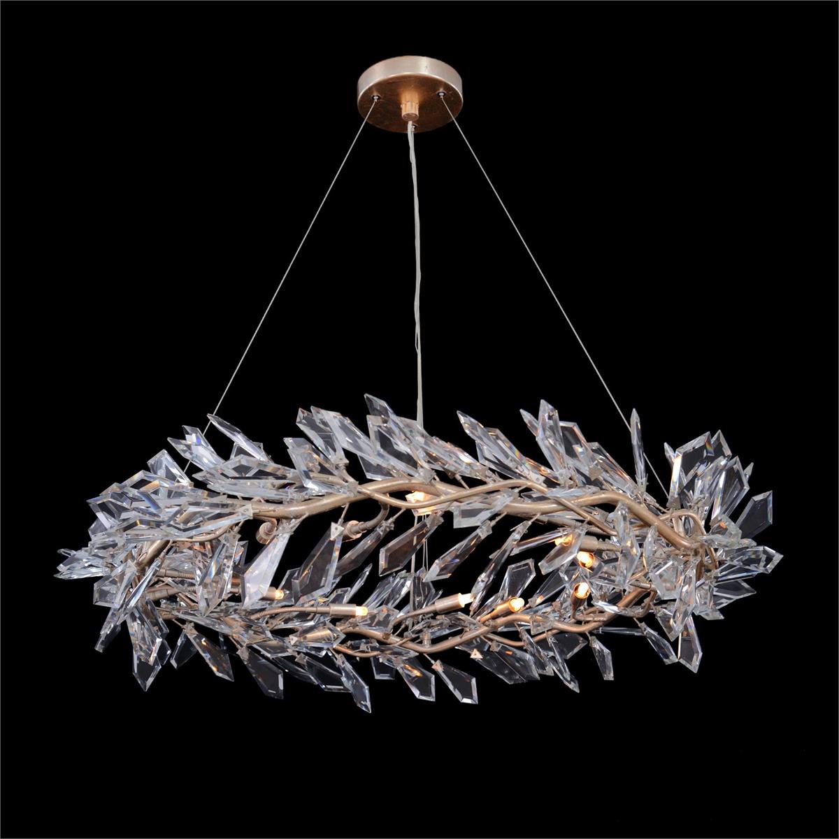 Kotta Twelve-Light Cut-Crystal Pendant Chandelier AJC-9281 - Merlin Lamps
